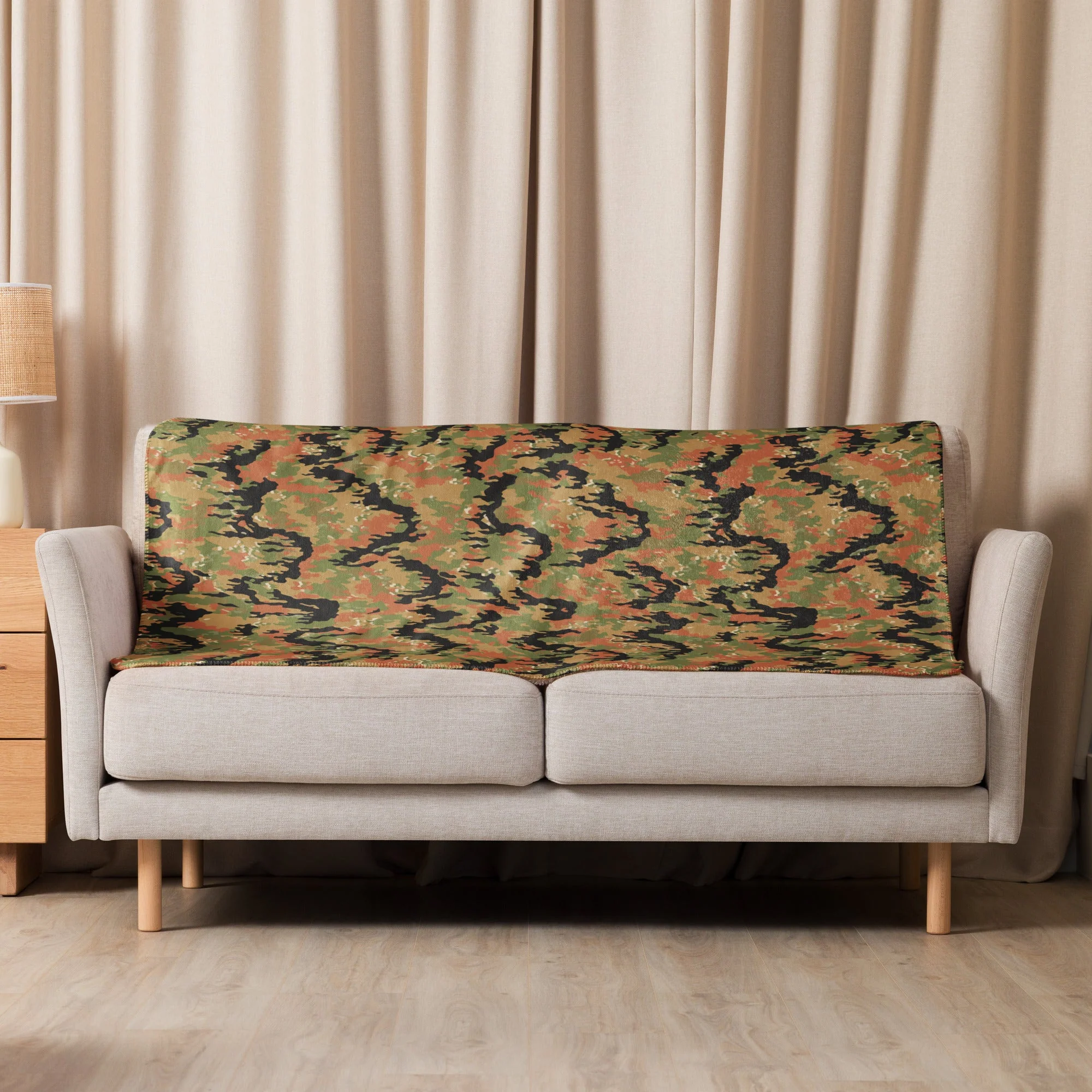 German Leibermuster Autumn CAMO Sherpa Blanket - Image 9