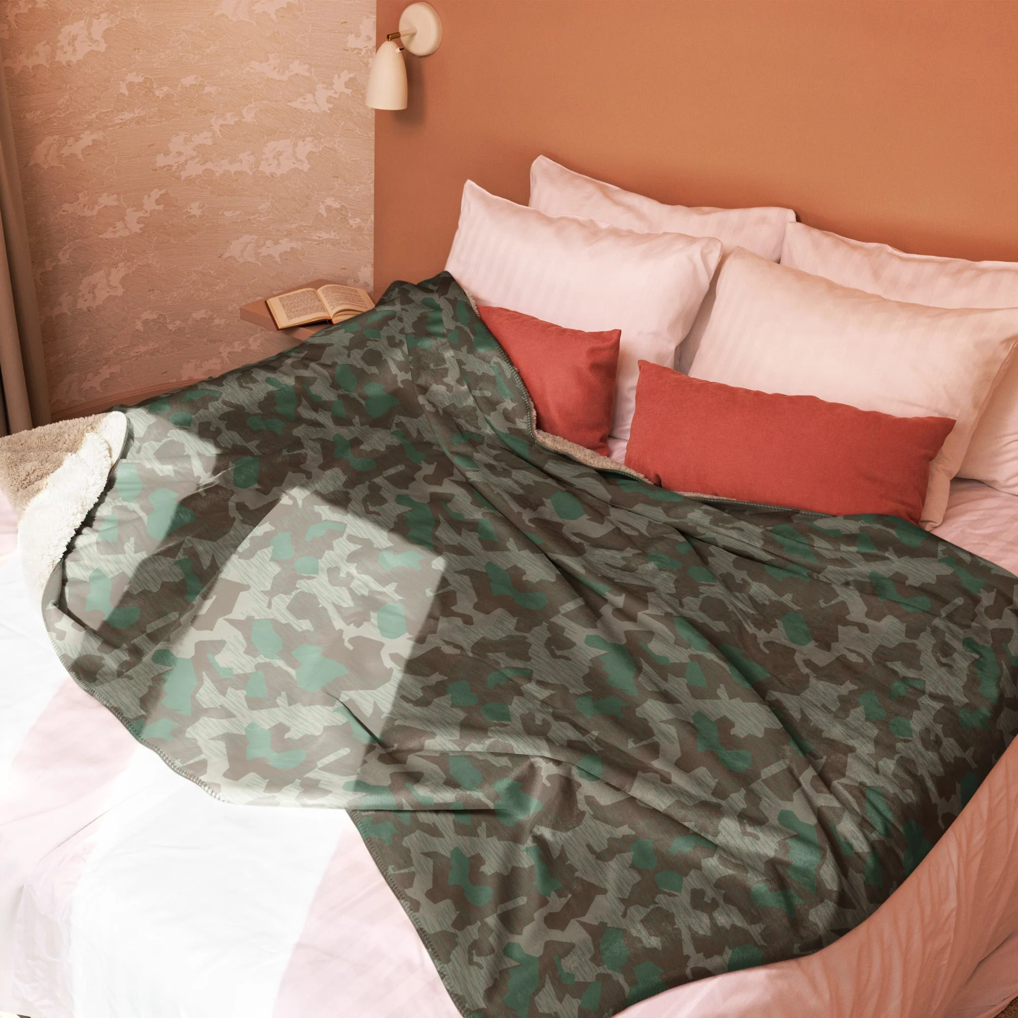 German Splittermuster 41 Luftwaffen CAMO Sherpa Blanket - Image 7
