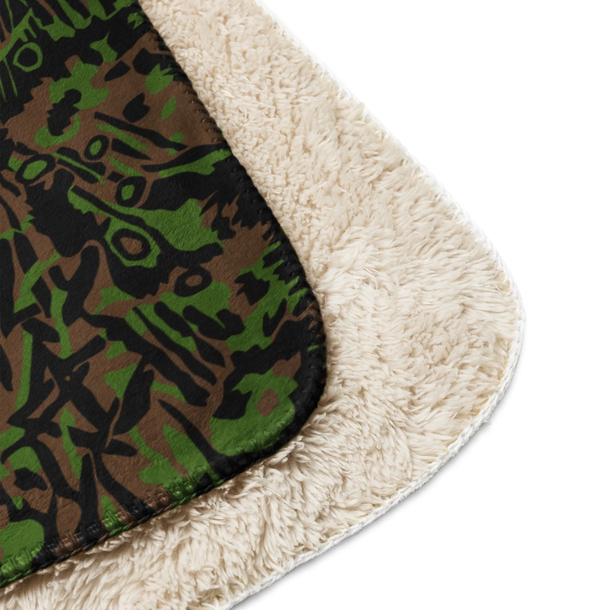 German Palm Tree Palmenmuster Spring CAMO Sherpa Blanket - Image 10