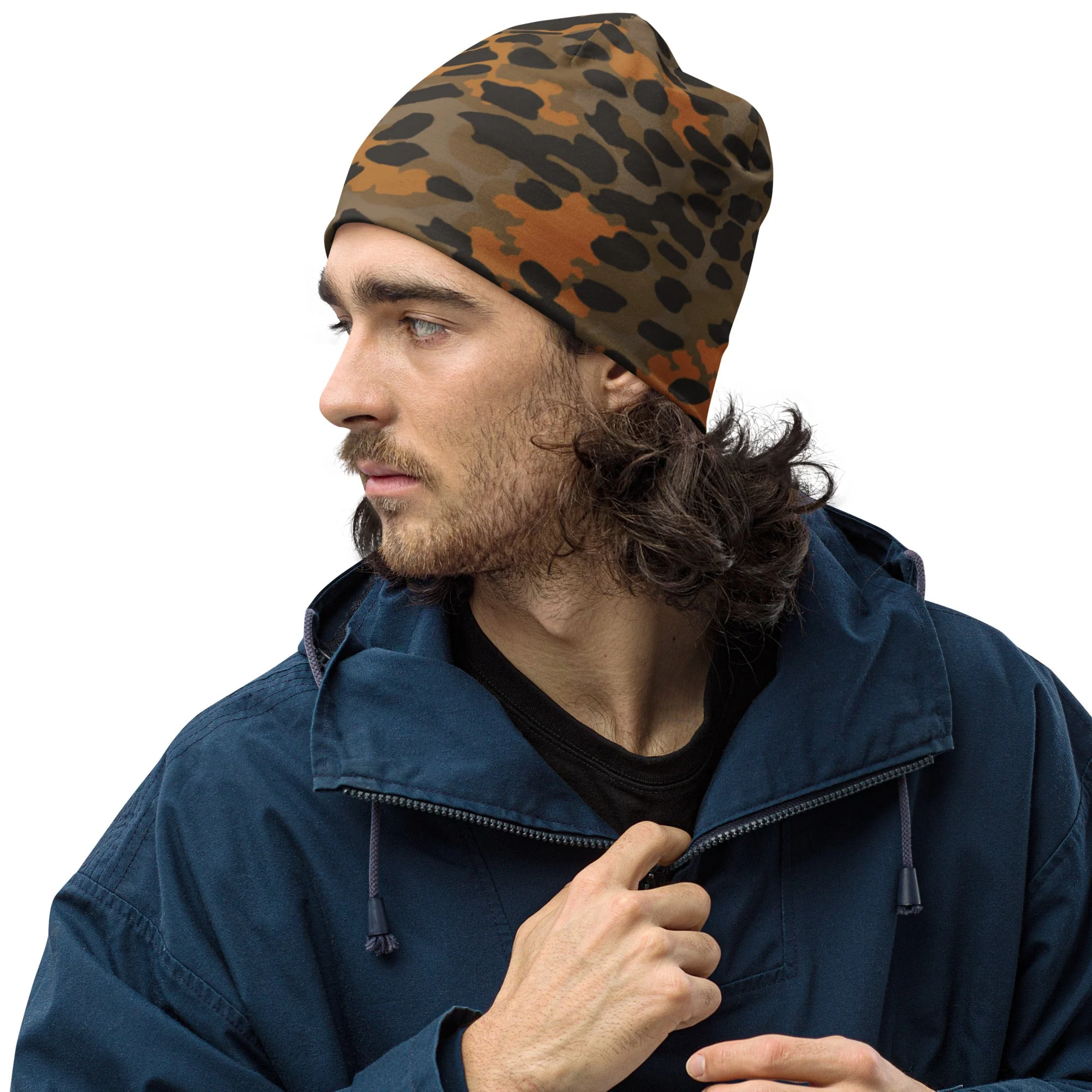 German Plane Tree Platanenmuster Autumn CAMO Beanie