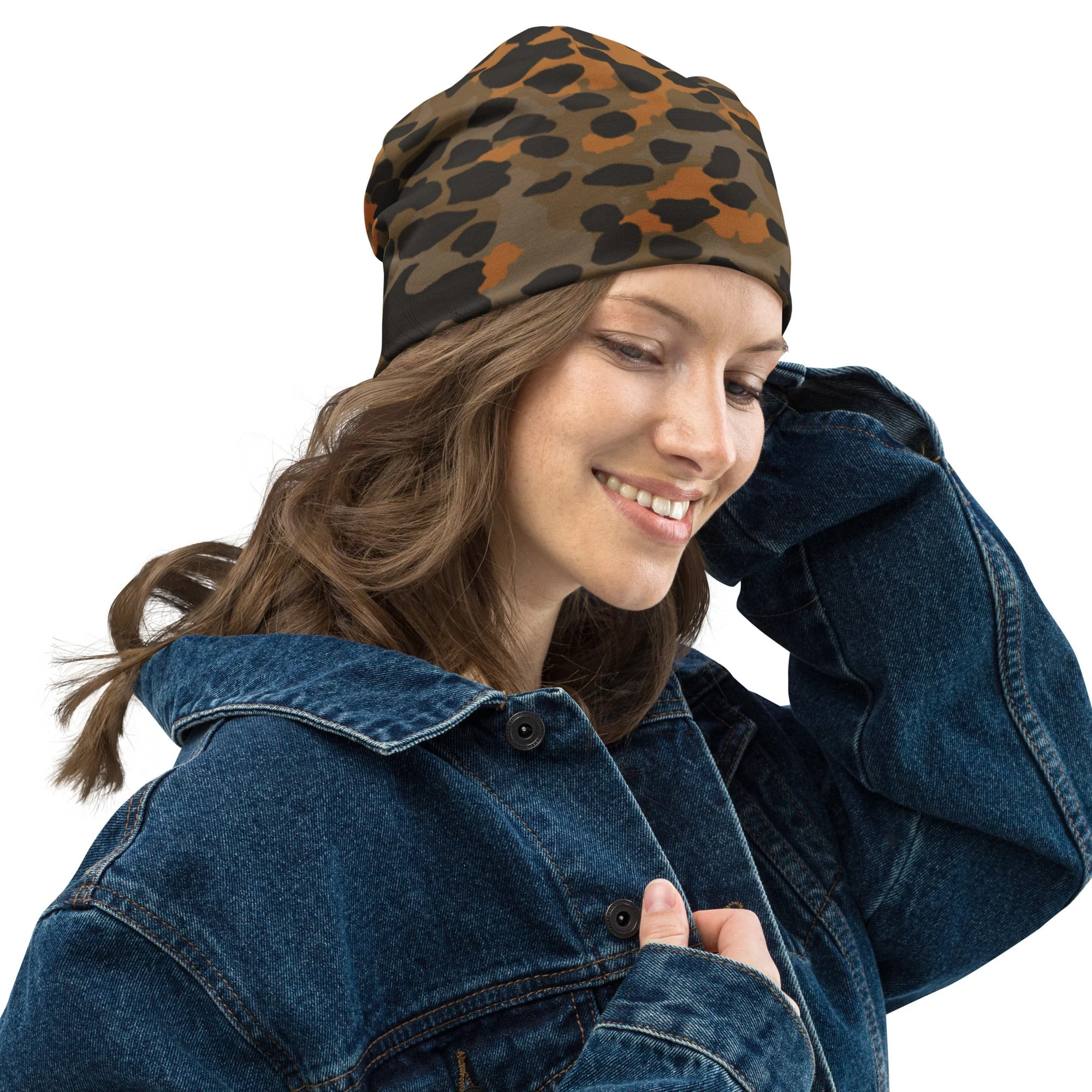 German Plane Tree Platanenmuster Autumn CAMO Beanie - Image 2