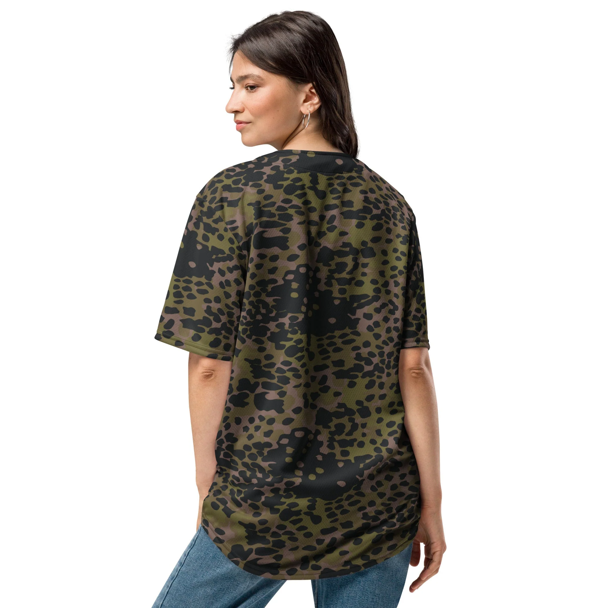 German Plane Tree Platanenmuster Summer CAMO Unisex Baseball Jersey - Image 4