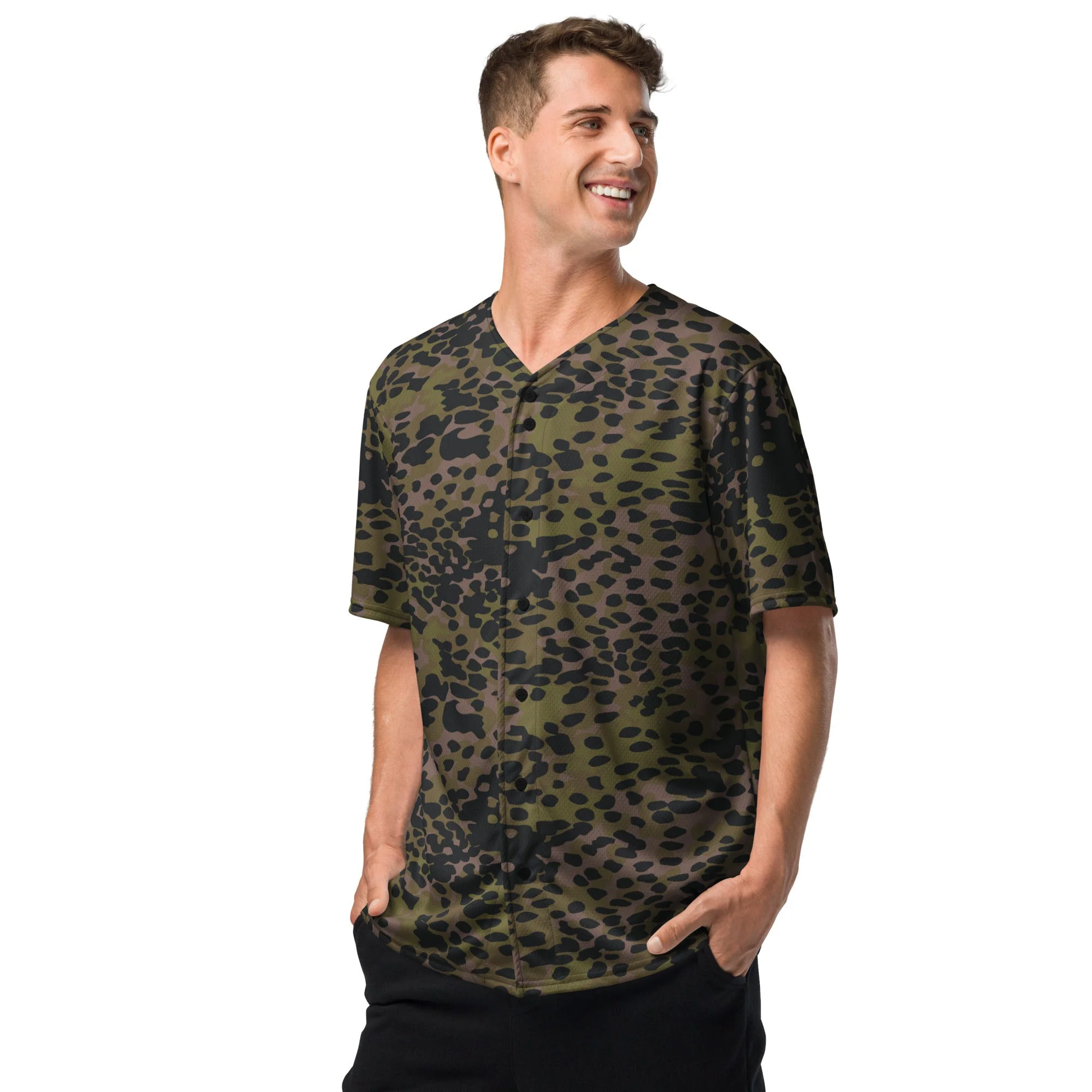 German Plane Tree Platanenmuster Summer CAMO Unisex Baseball Jersey - Image 9