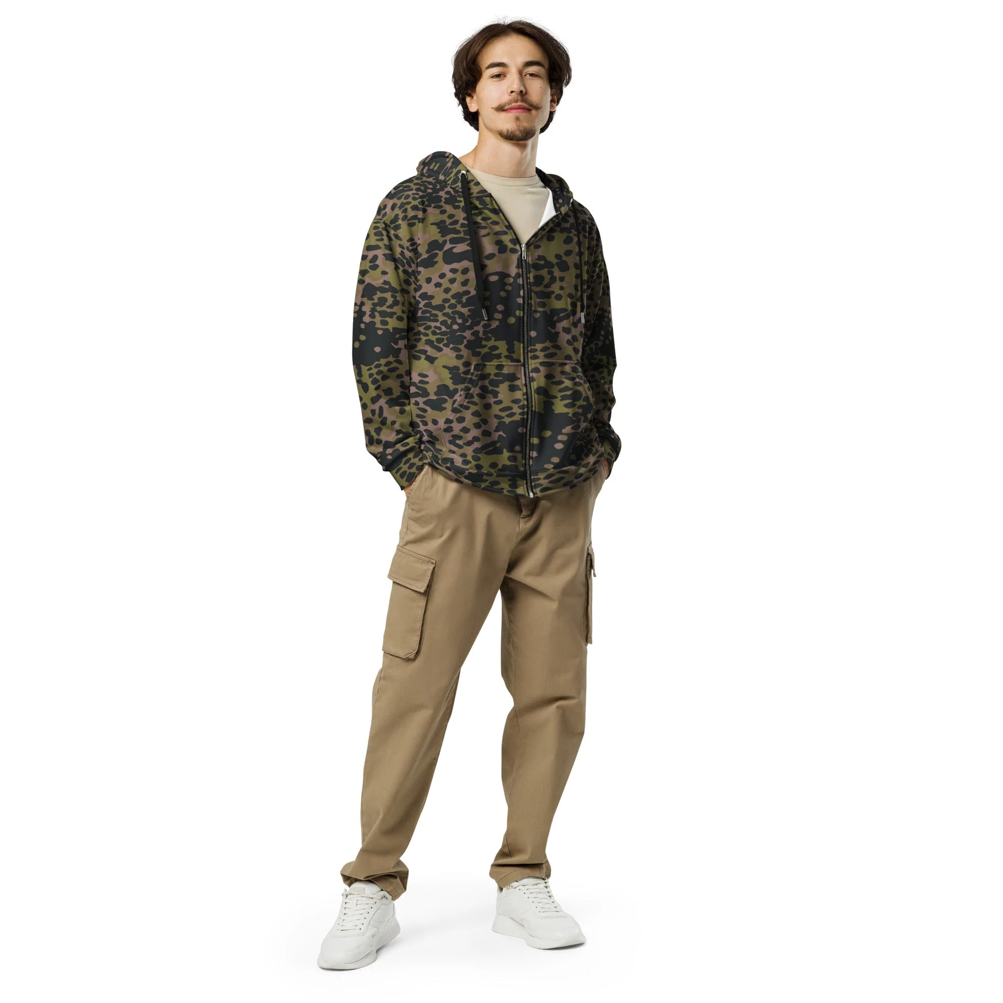German Plane Tree Platanenmuster Summer CAMO Unisex Zip Hoodie - Image 11