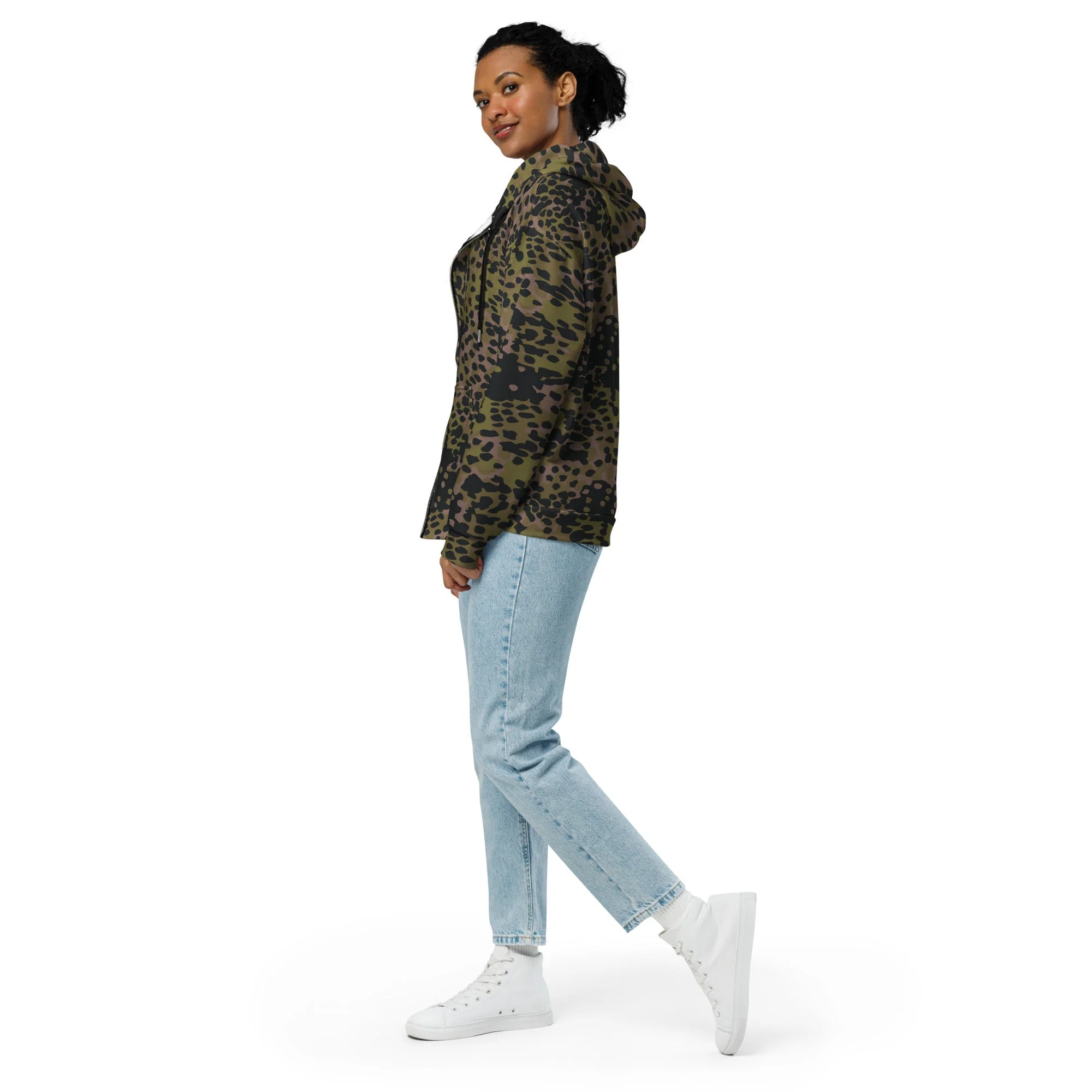 German Plane Tree Platanenmuster Summer CAMO Unisex Zip Hoodie - Image 8
