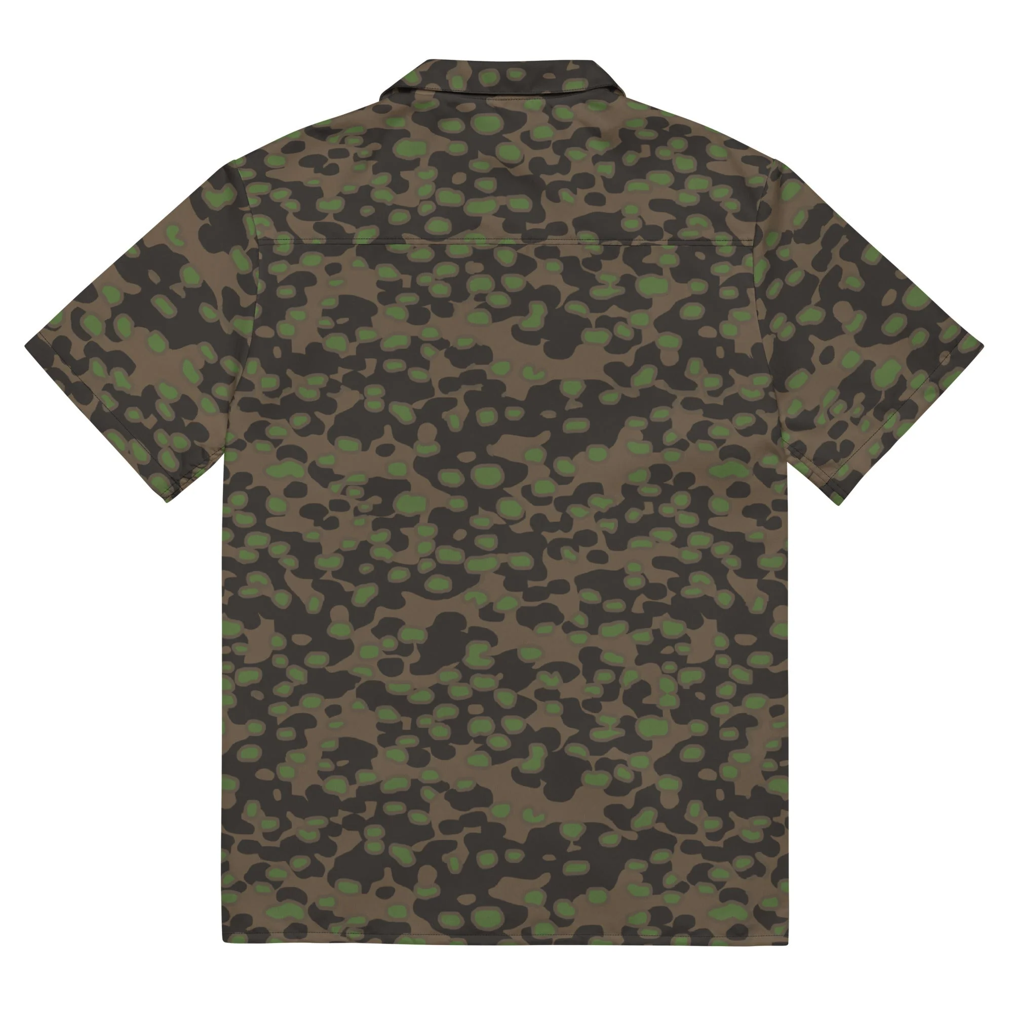 German Polyspot Spring CAMO Unisex Short-Sleeve Button Shirt - Image 4