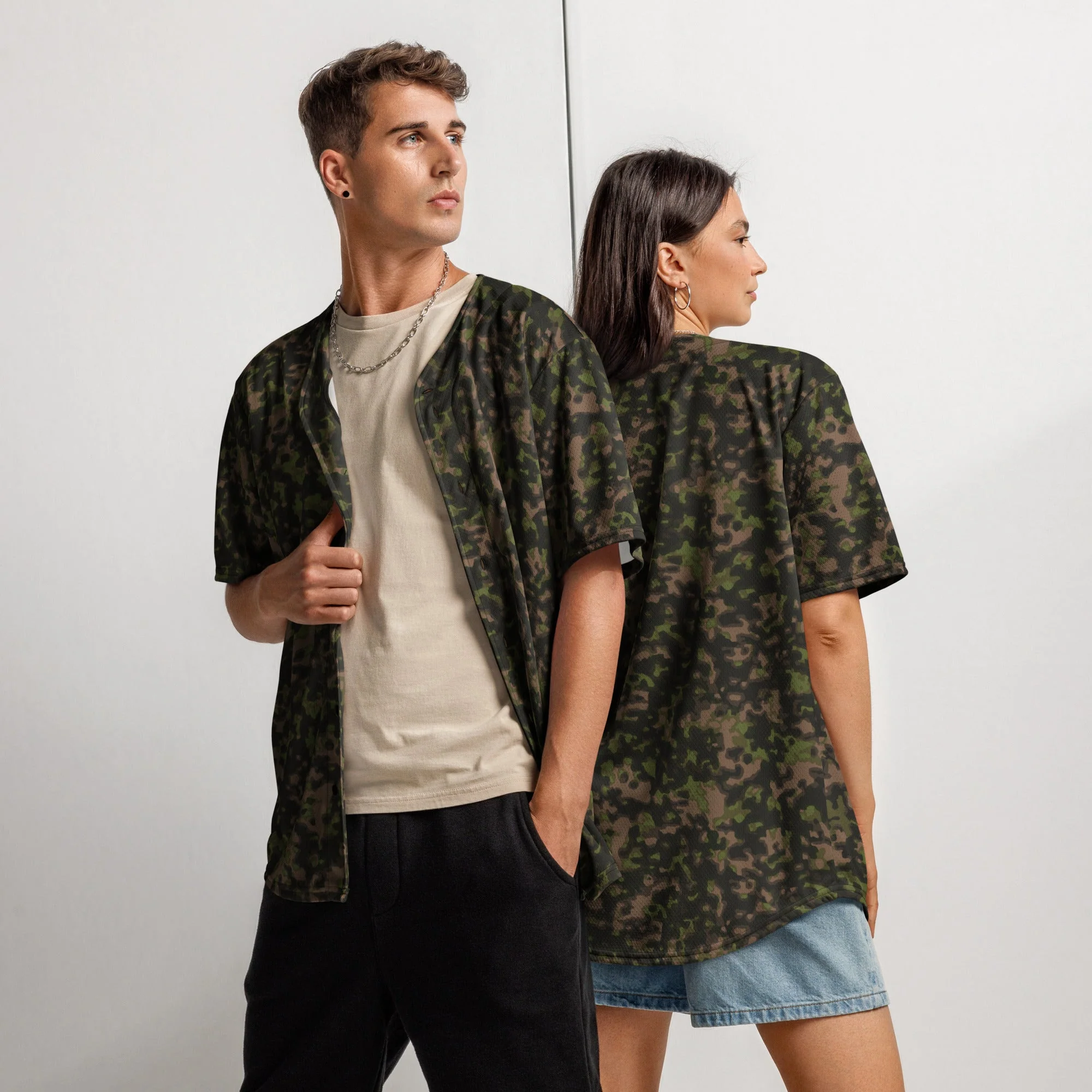 German Rauchtarnmuster Spring CAMO Unisex Baseball Jersey