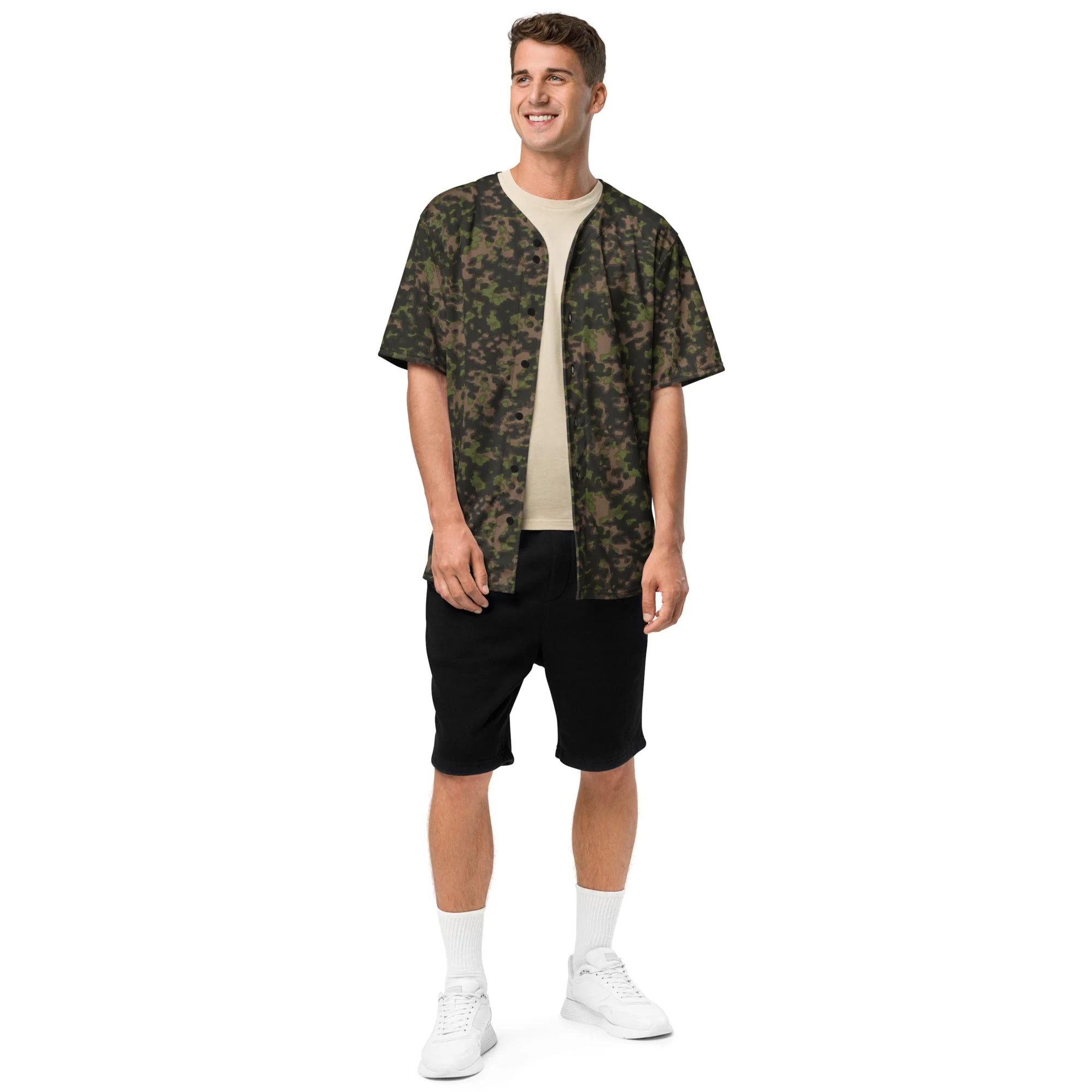 German Rauchtarnmuster Spring CAMO Unisex Baseball Jersey - Image 14