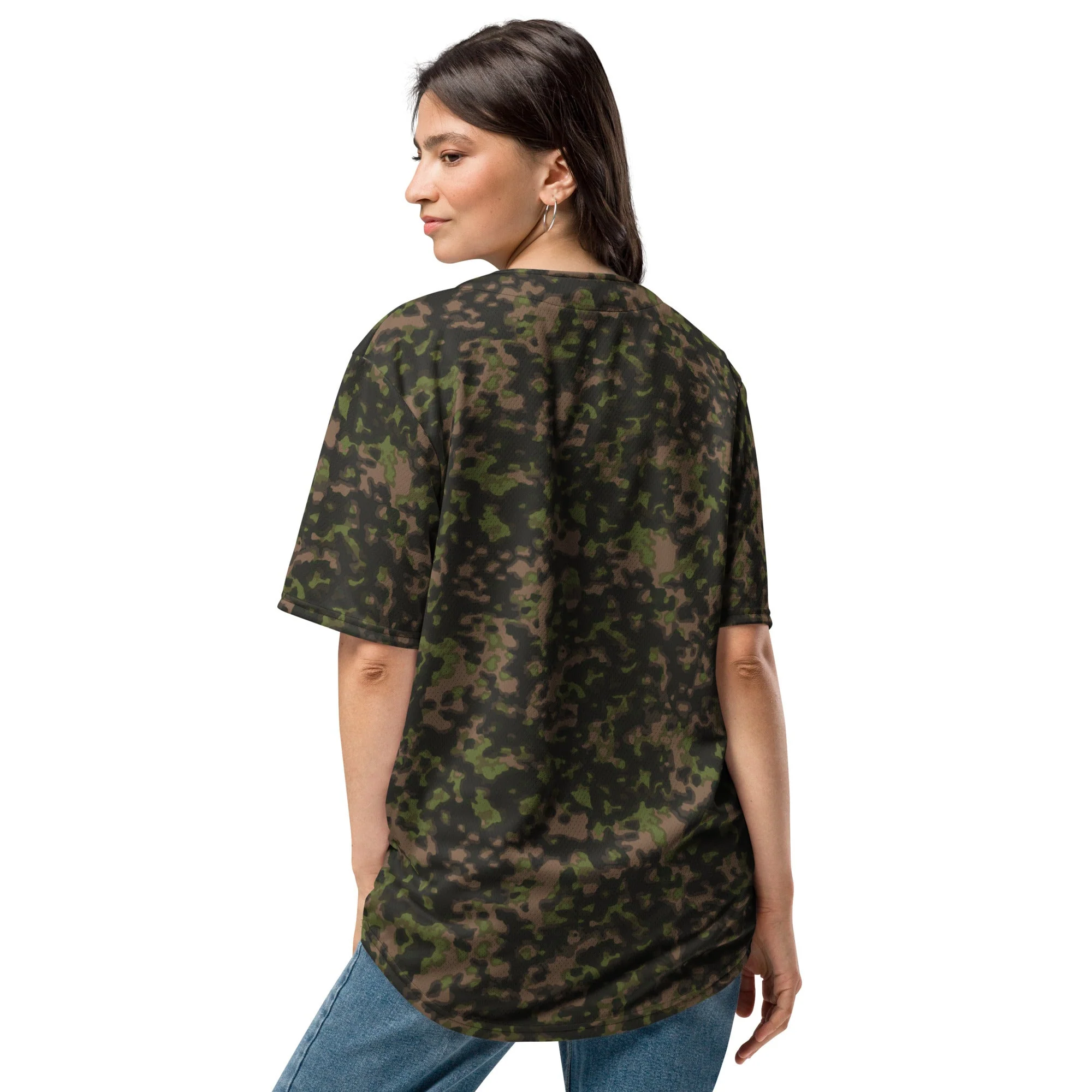 German Rauchtarnmuster Spring CAMO Unisex Baseball Jersey - Image 4