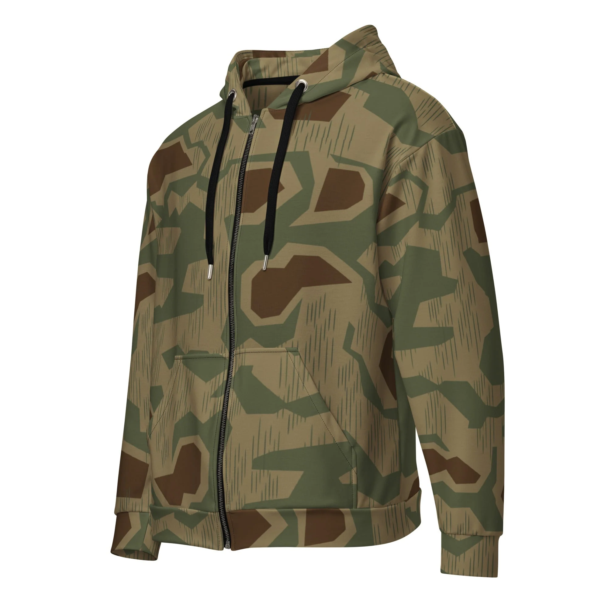 German Sumpfmuster 43 CAMO Unisex Zip Hoodie - Image 2