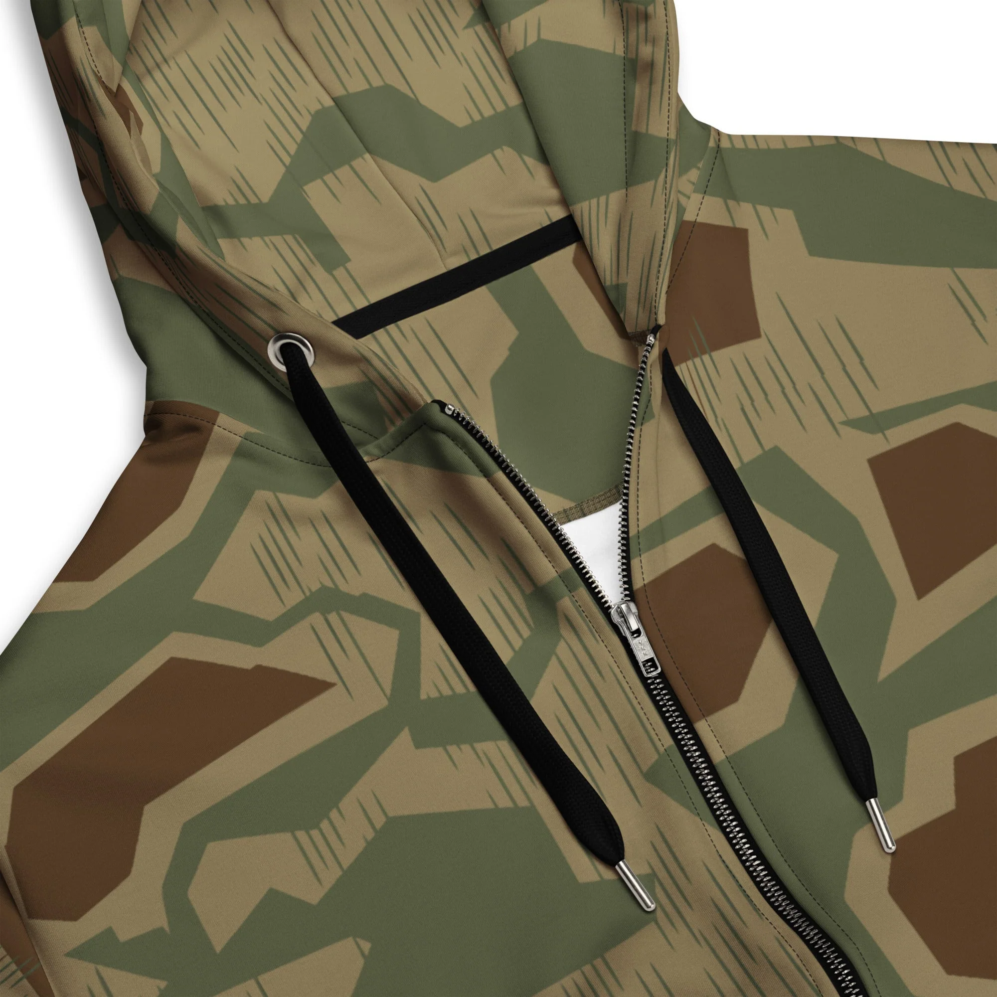 German Sumpfmuster 43 CAMO Unisex Zip Hoodie - Image 3