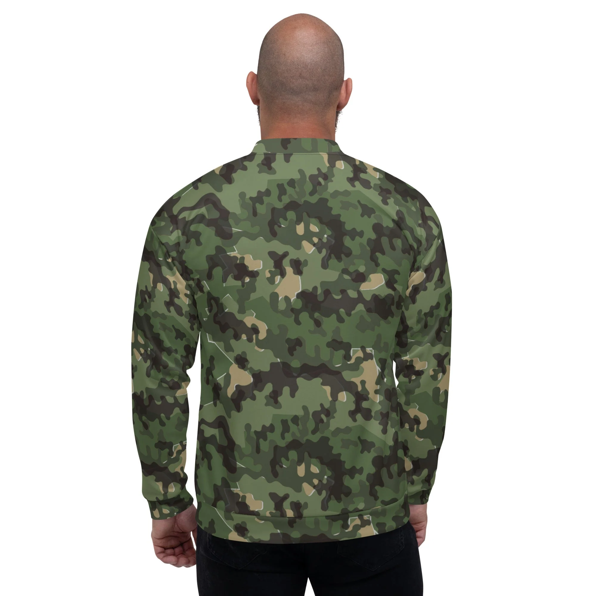 German Zelt-tarnmuster Summer CAMO Unisex Bomber Jacket - Image 7