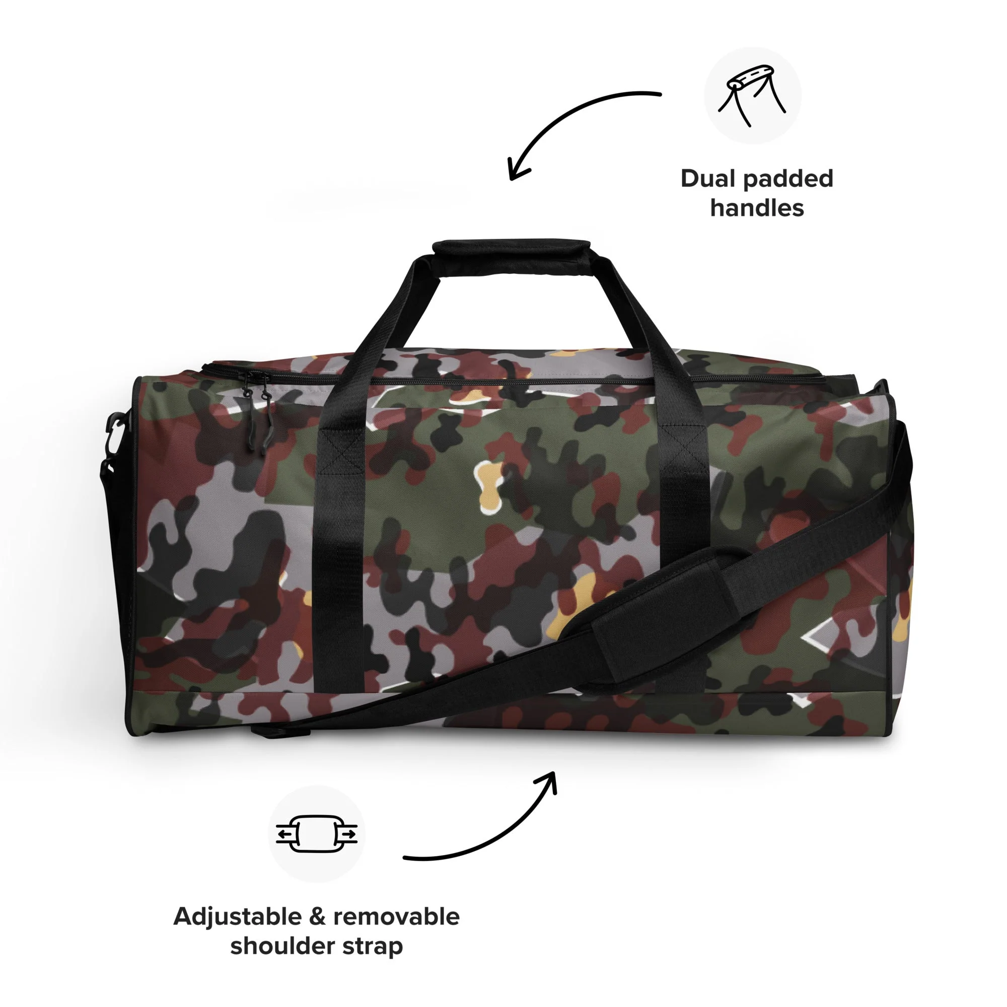 German Zelt-tarnmuster Winter CAMO Duffle Bag - Image 3
