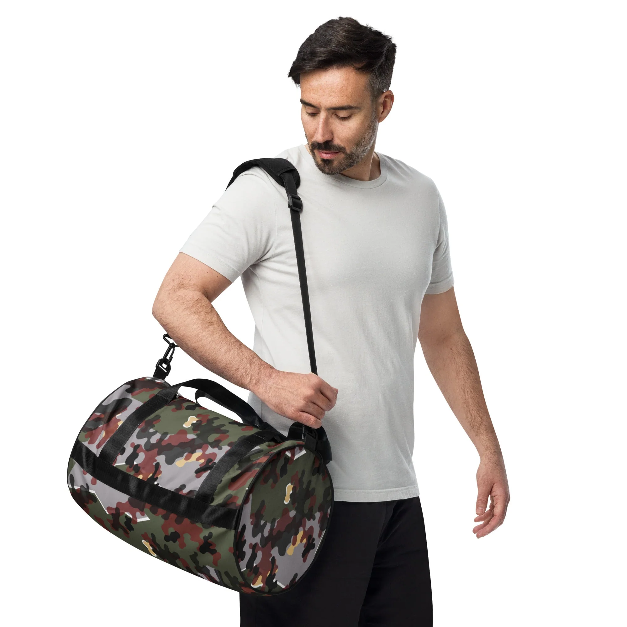 German Zelt-tarnmuster Winter CAMO Gym Bag