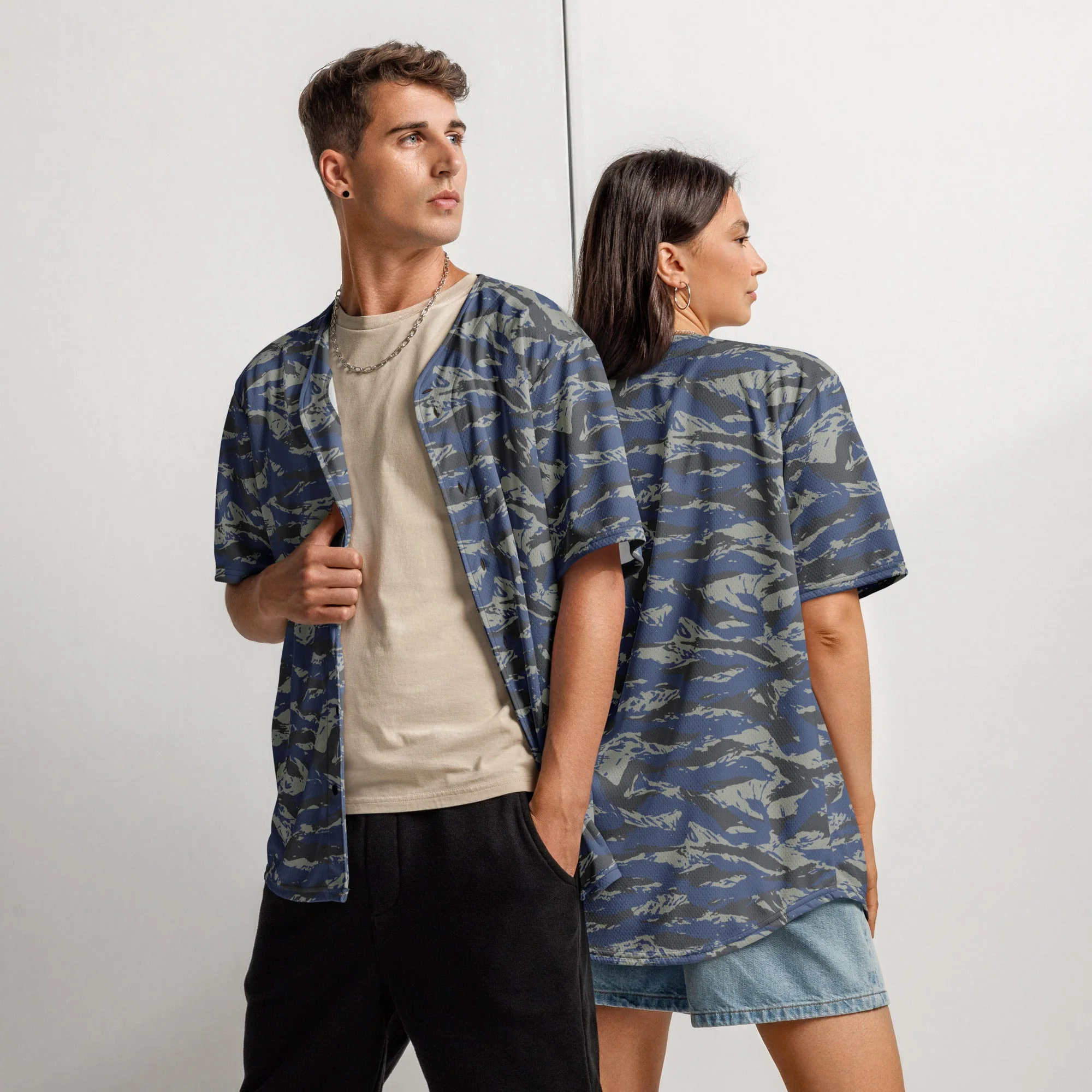 Greek Lizard Air Force CAMO Unisex Baseball Jersey
