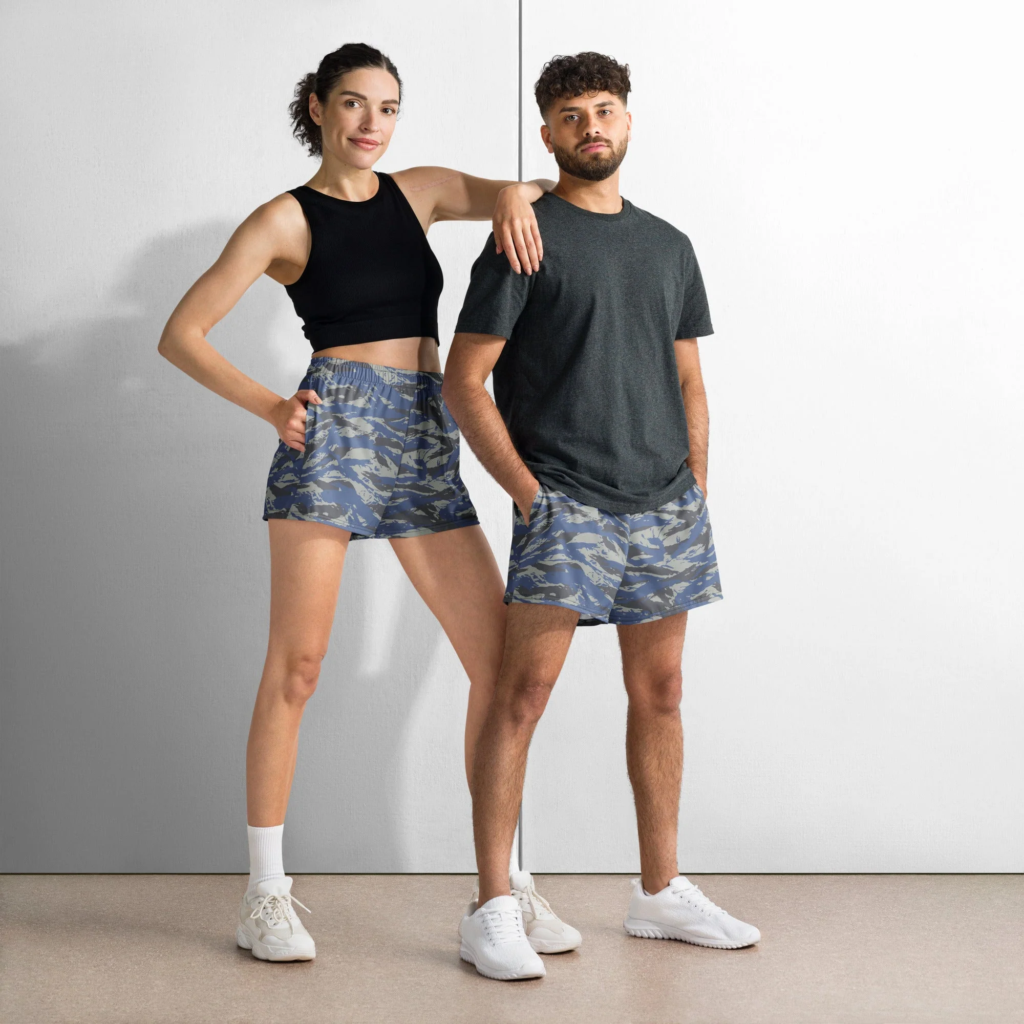 Greek Lizard Air Force CAMO Unisex Athletic Shorts - Image 2