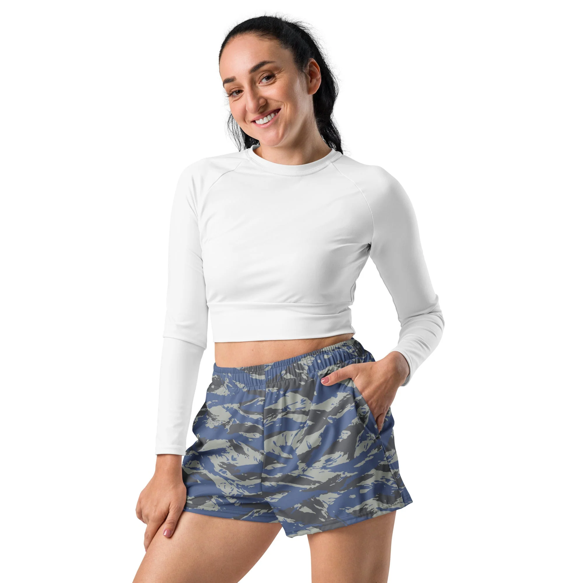 Greek Lizard Air Force CAMO Unisex Athletic Shorts - Image 4
