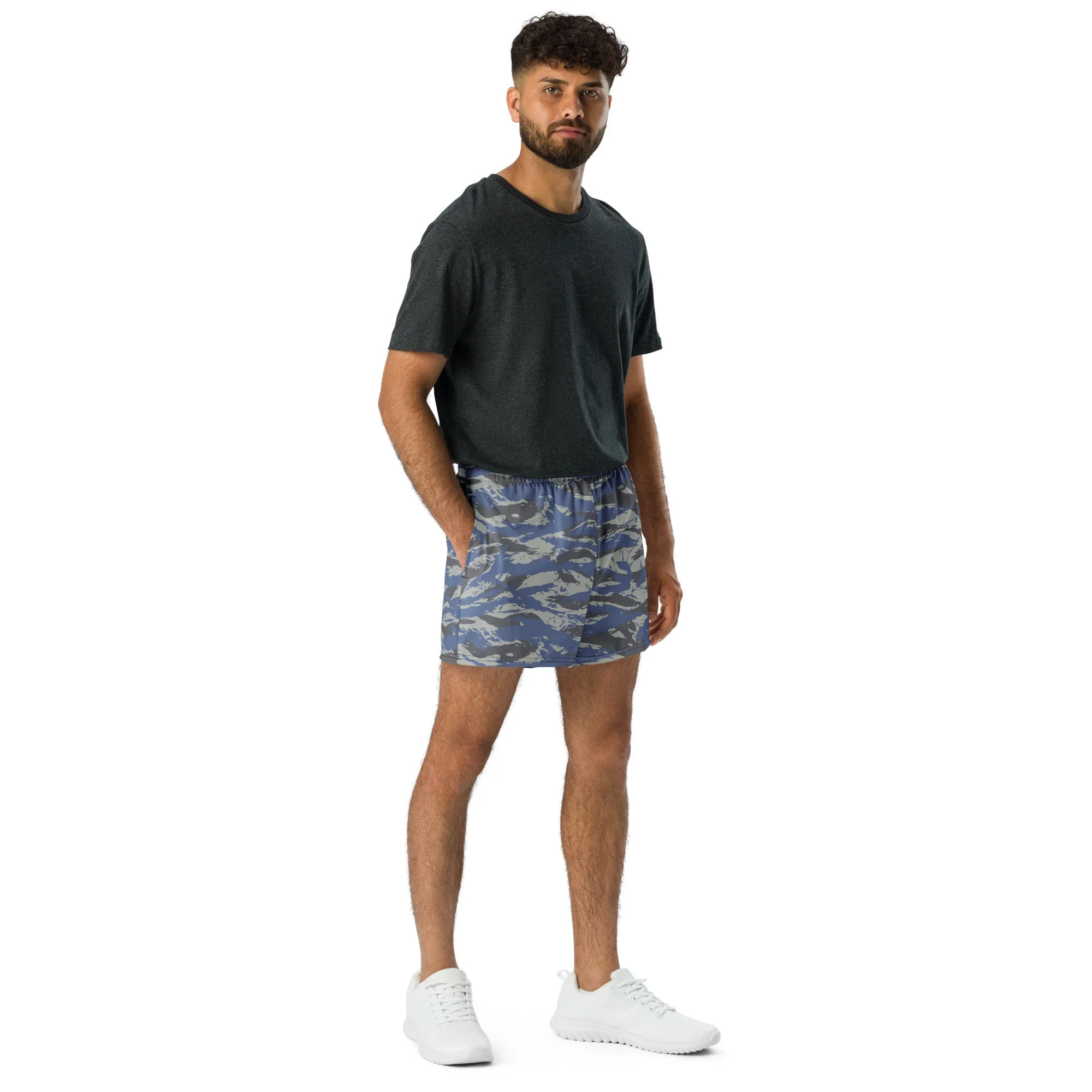 Greek Lizard Air Force CAMO Unisex Athletic Shorts - Image 5