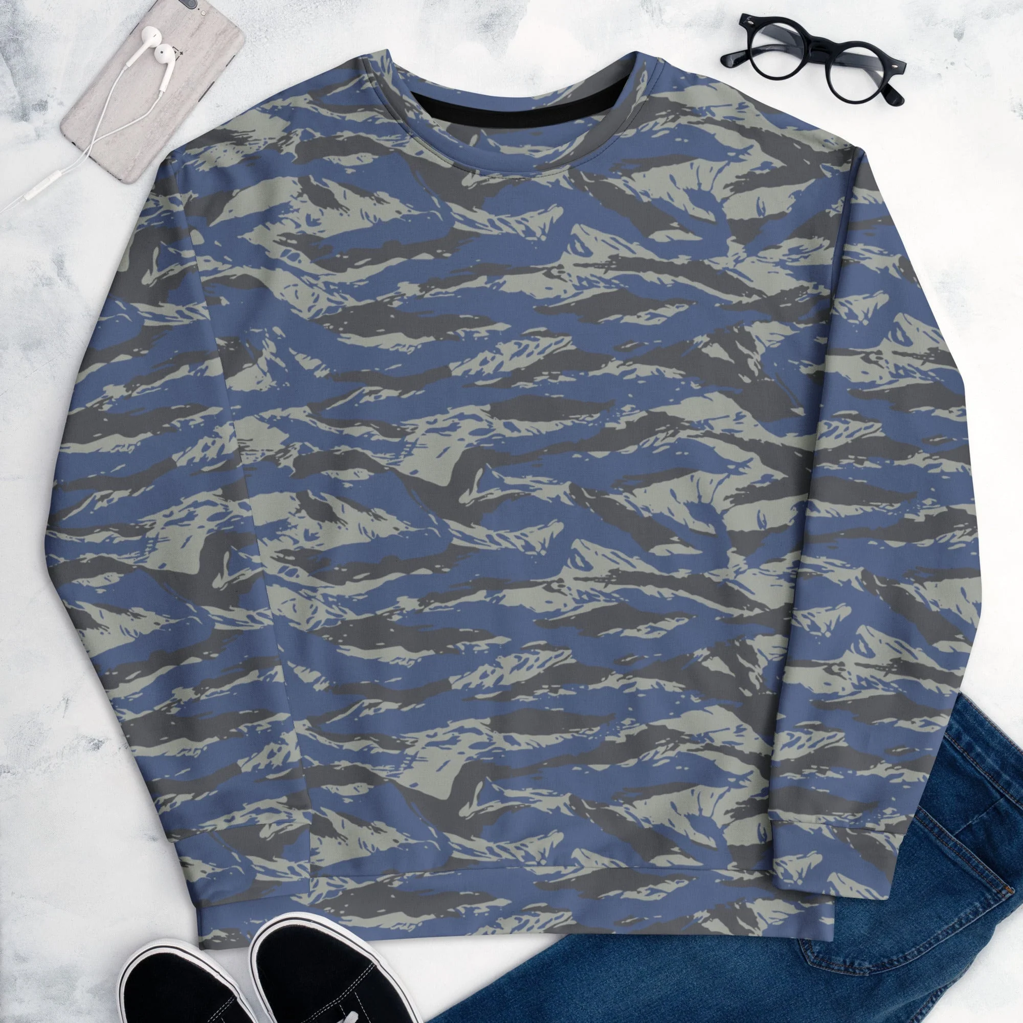 Greek Lizard Air Force CAMO Unisex Sweatshirt - Image 10