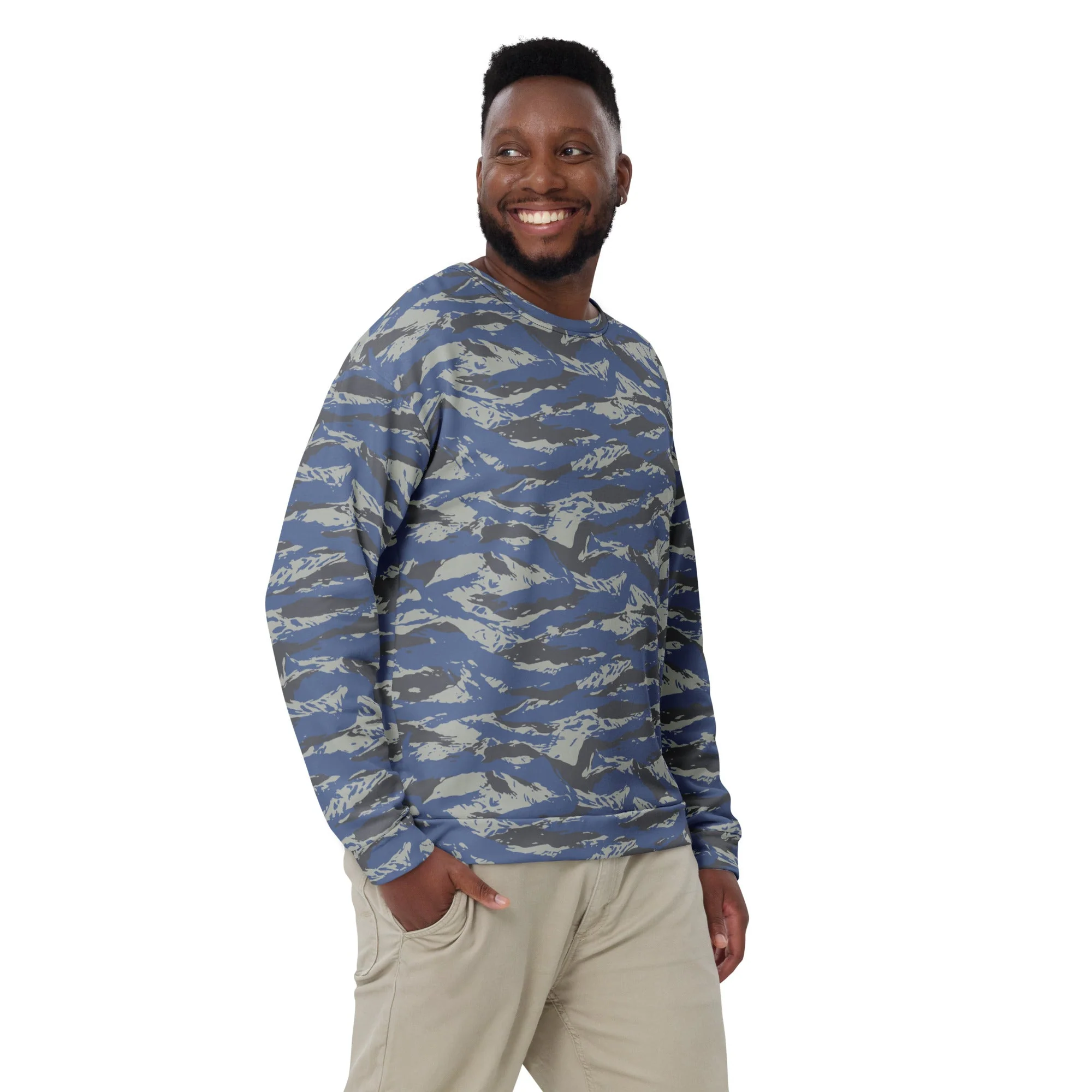Greek Lizard Air Force CAMO Unisex Sweatshirt - Image 5