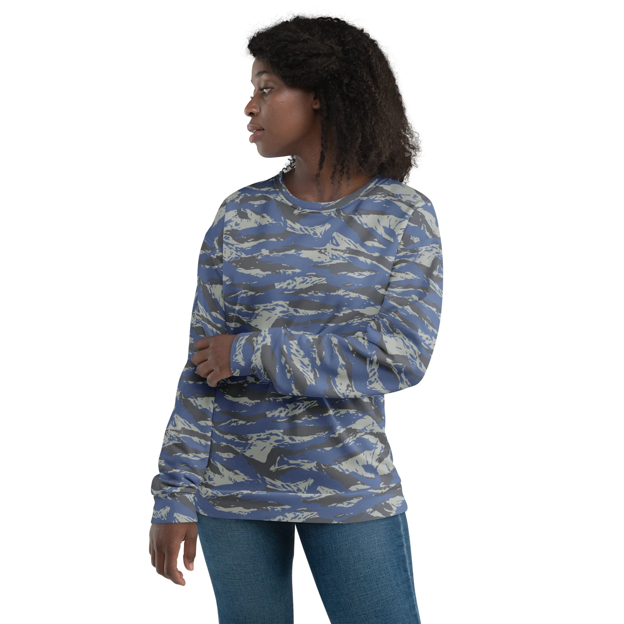 Greek Lizard Air Force CAMO Unisex Sweatshirt - Image 6