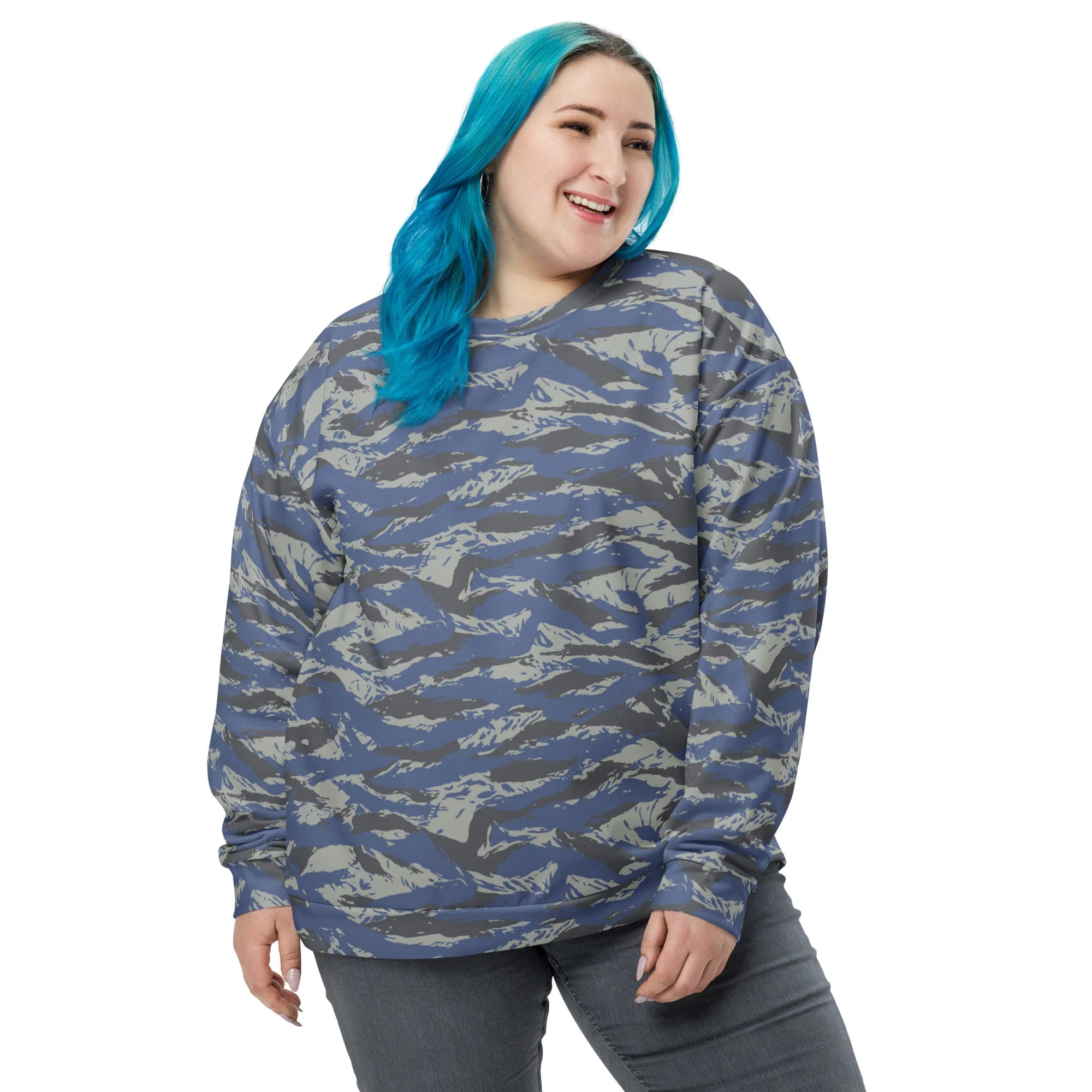 Greek Lizard Air Force CAMO Unisex Sweatshirt - Image 7