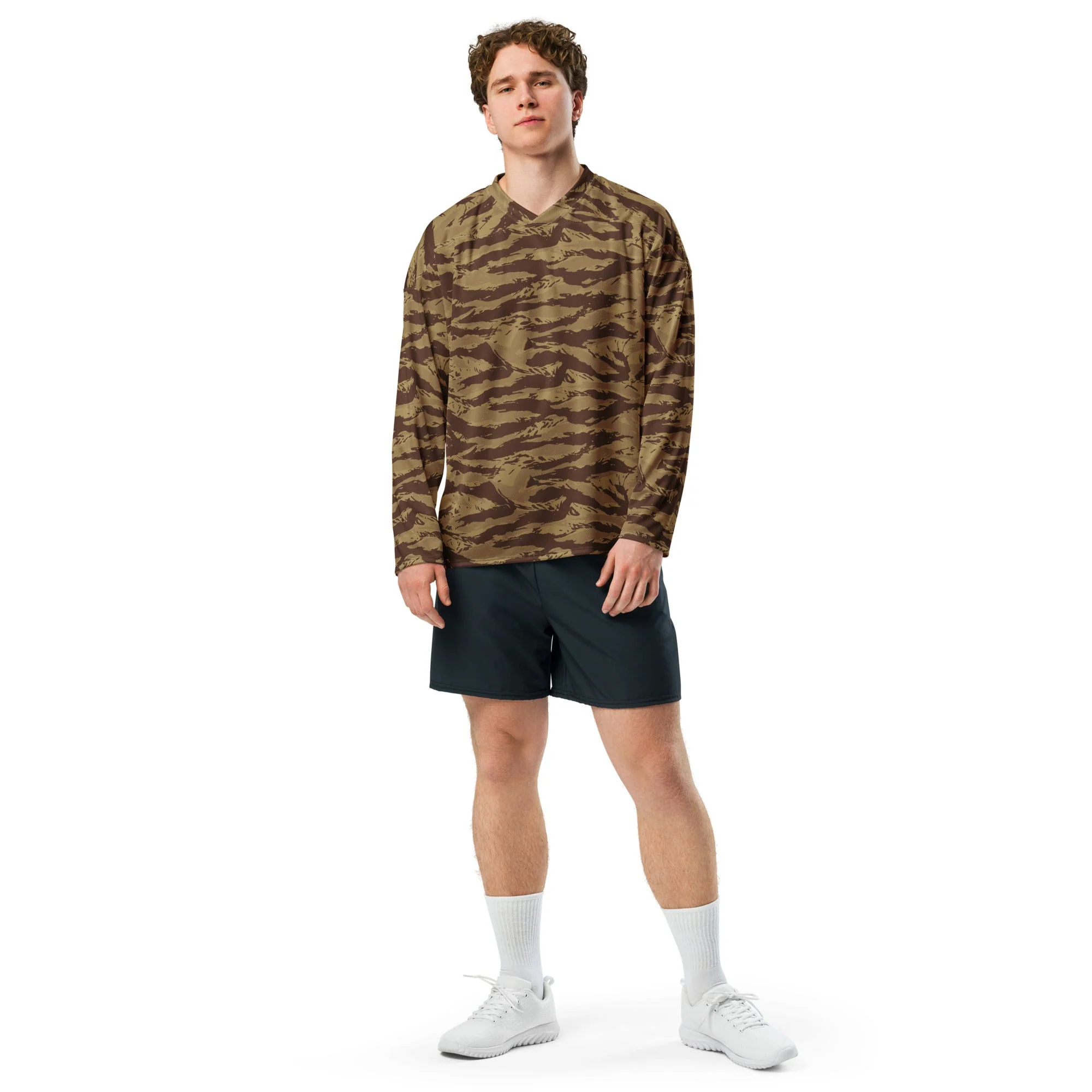 Greek Lizard Desert CAMO Unisex Hockey Fan Jersey - Image 13