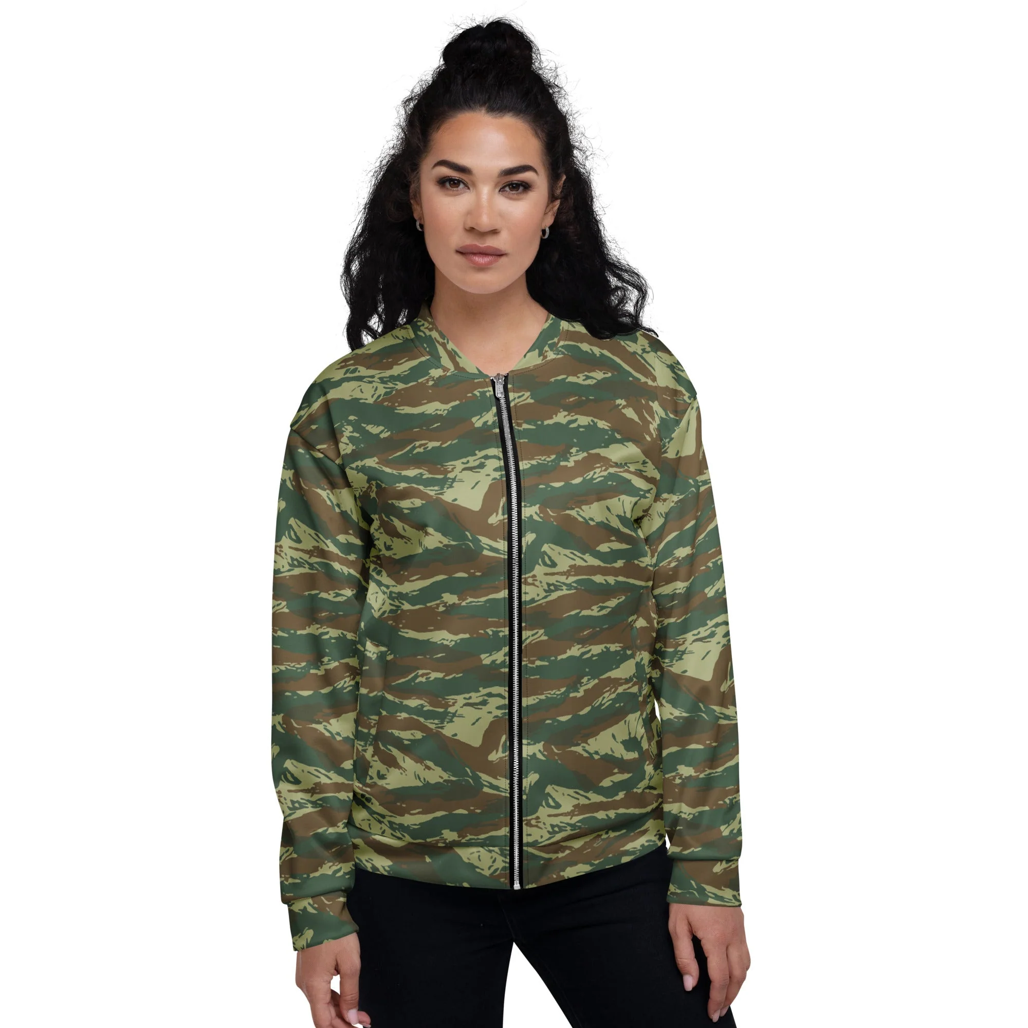 Greek Lizard CAMO Unisex Bomber Jacket - Image 3