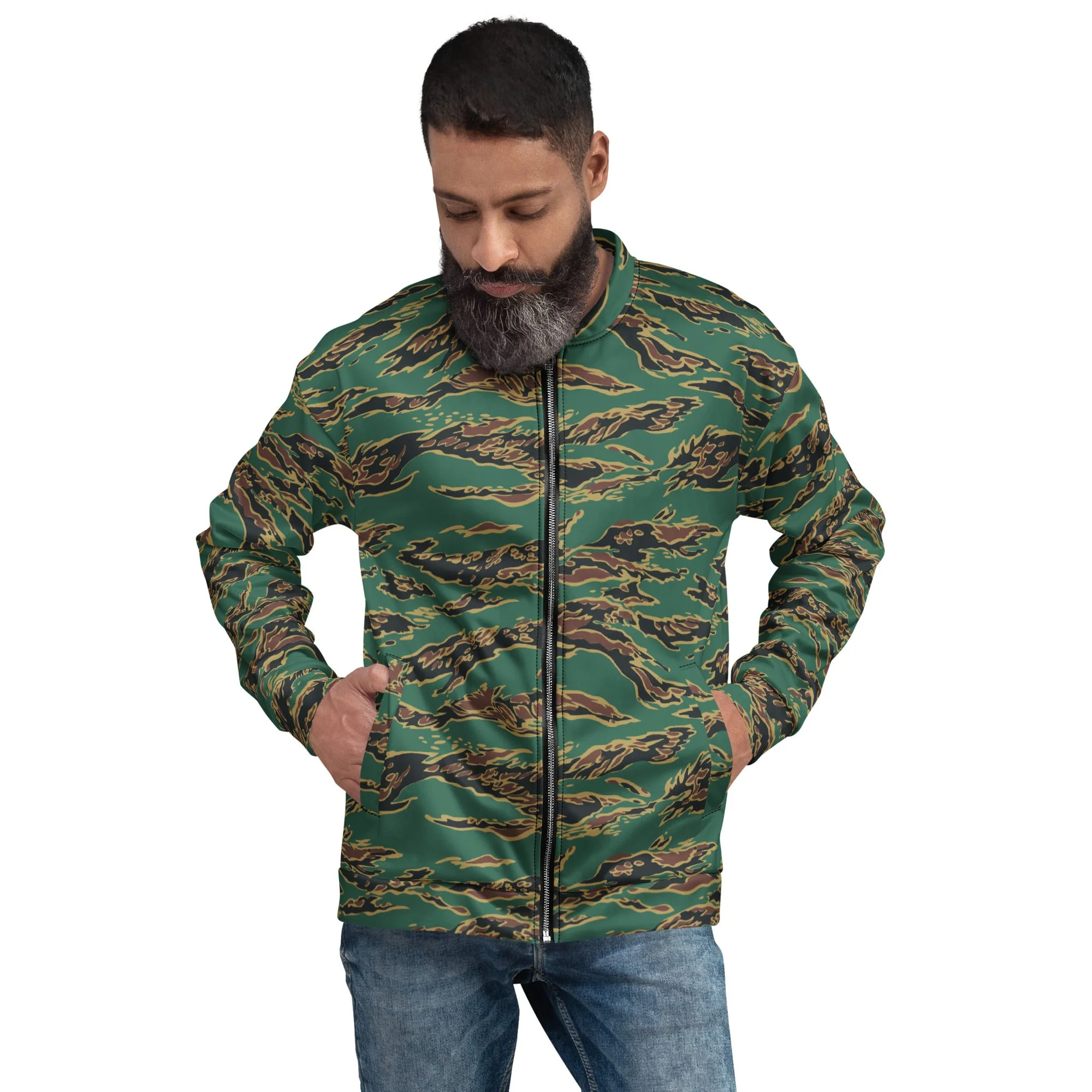 Guyanese Tiger Stripe CAMO Unisex Bomber Jacket