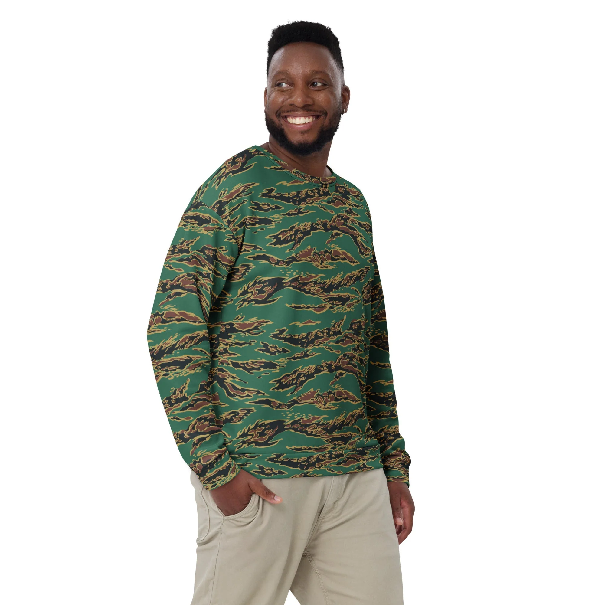 Guyanese Tiger Stripe CAMO Unisex Sweatshirt - Image 5