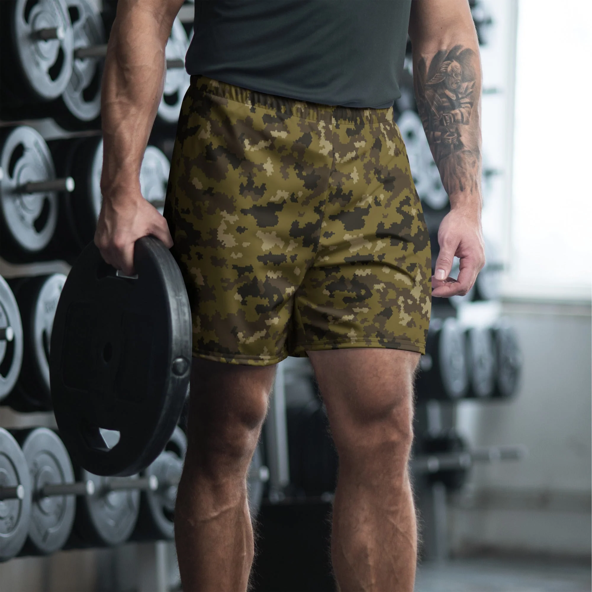HexTarn Mountain CAMO Unisex Athletic Long Shorts