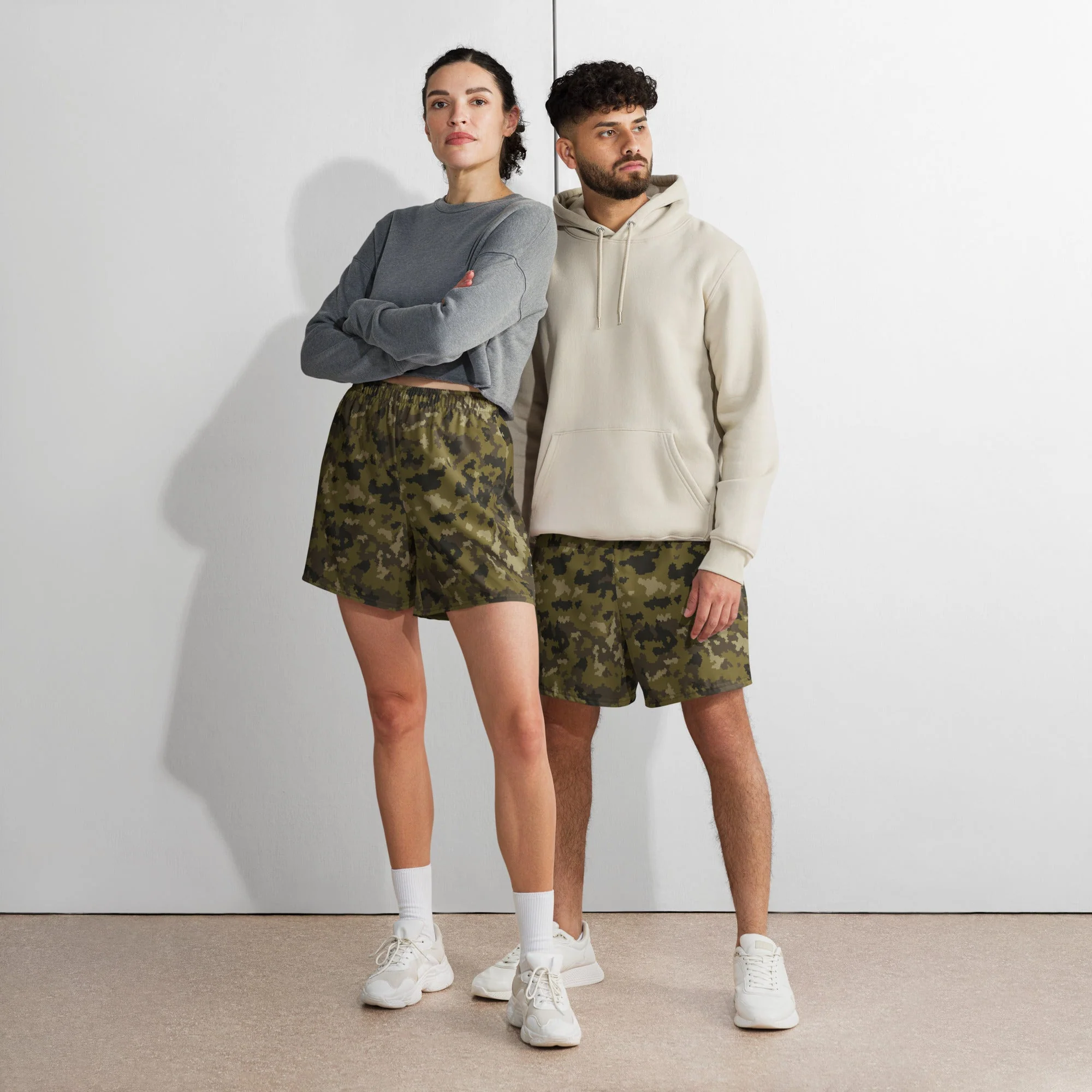 HexTarn Mountain CAMO Unisex Athletic Long Shorts - Image 3