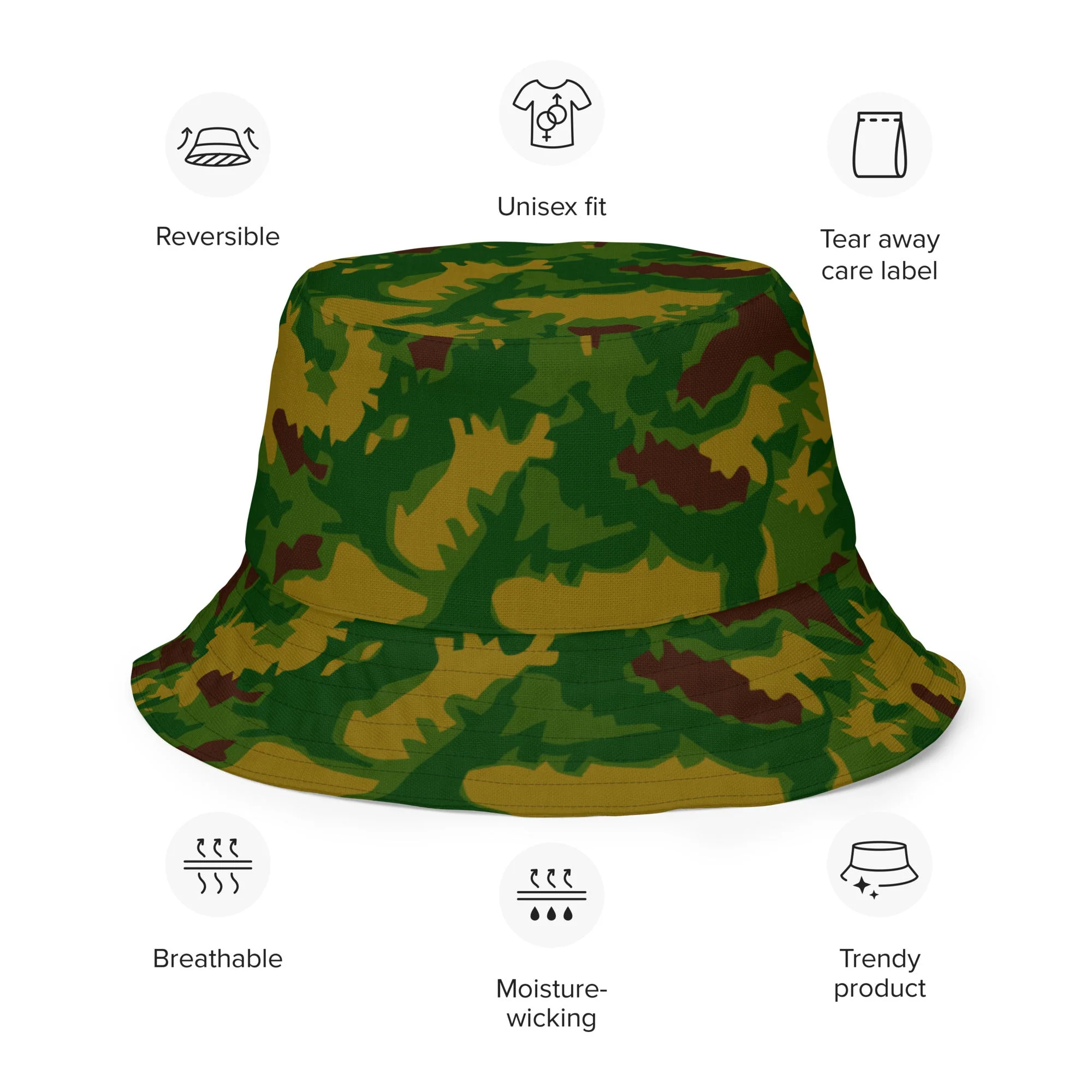 Hungarian Leaf CAMO Reversible Bucket Hat - Image 6