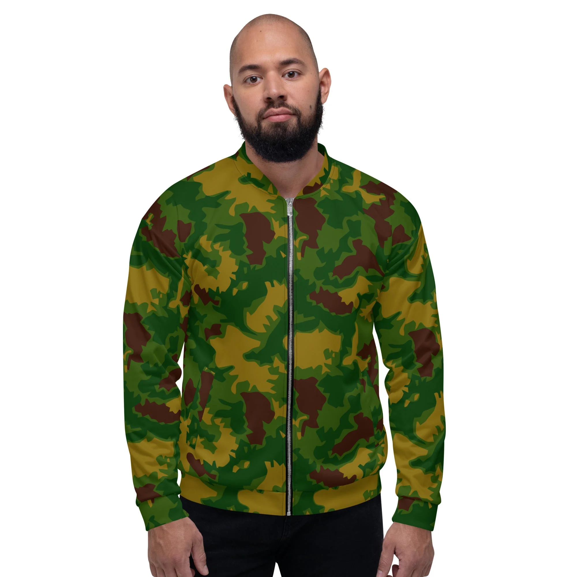 Hungarian Leaf CAMO Unisex Bomber Jacket - Image 6
