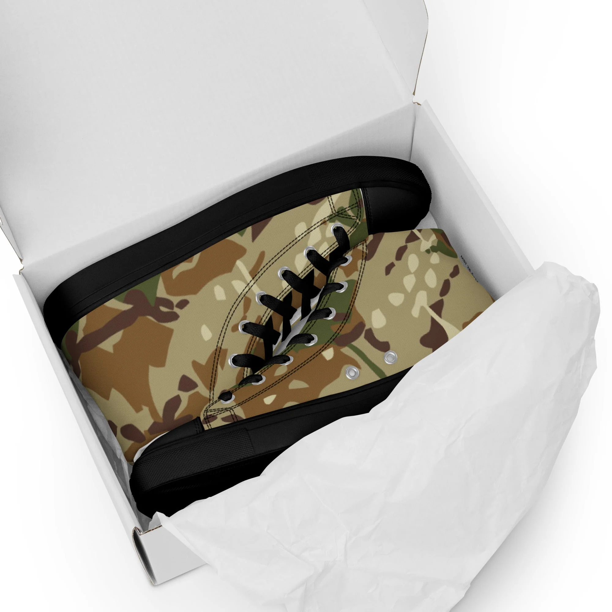 Hungarian Multi-terrain CAMO Mens High-Top Canvas Shoes - Image 3