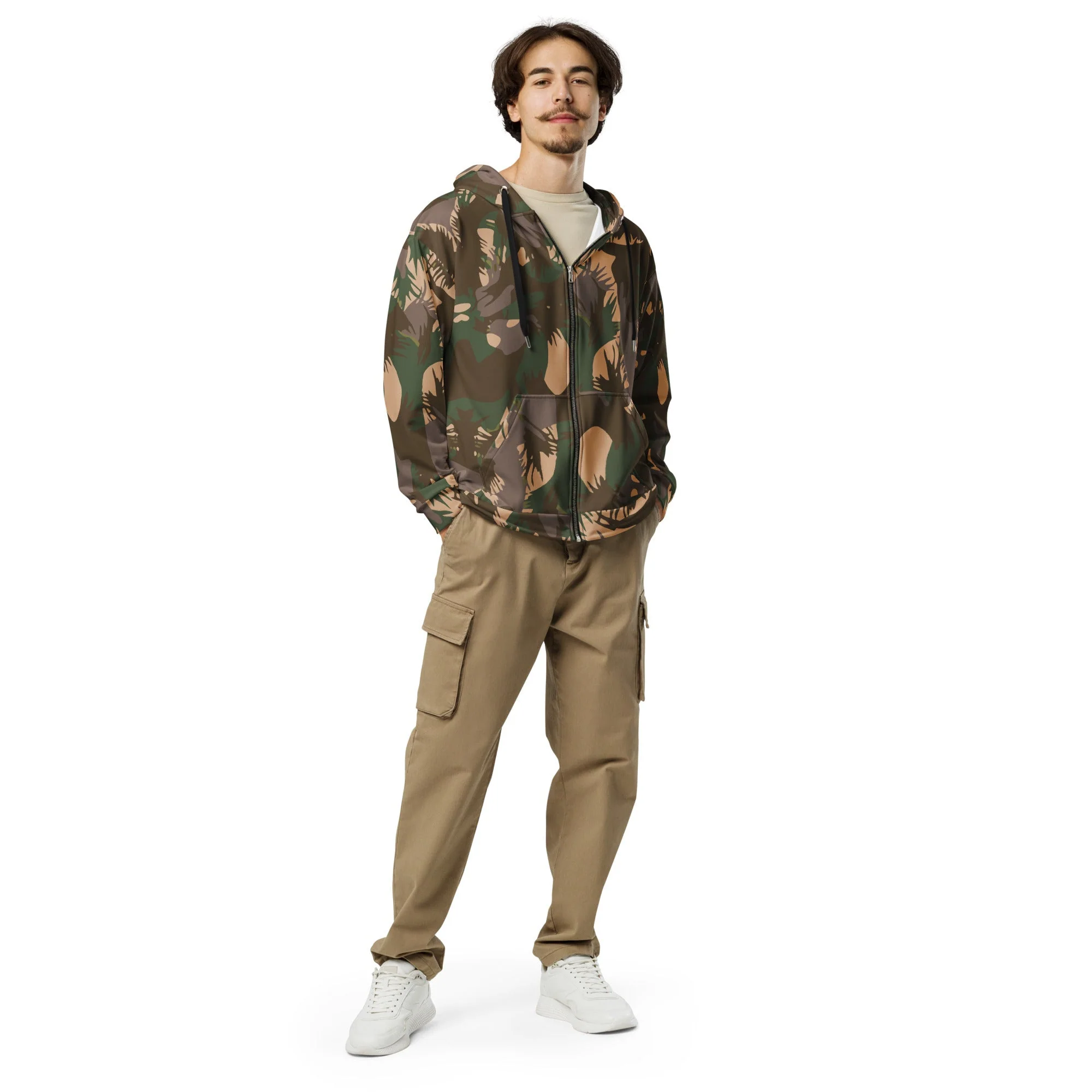 Indian DPM Palm Frond CAMO Unisex Zip Hoodie - Image 7