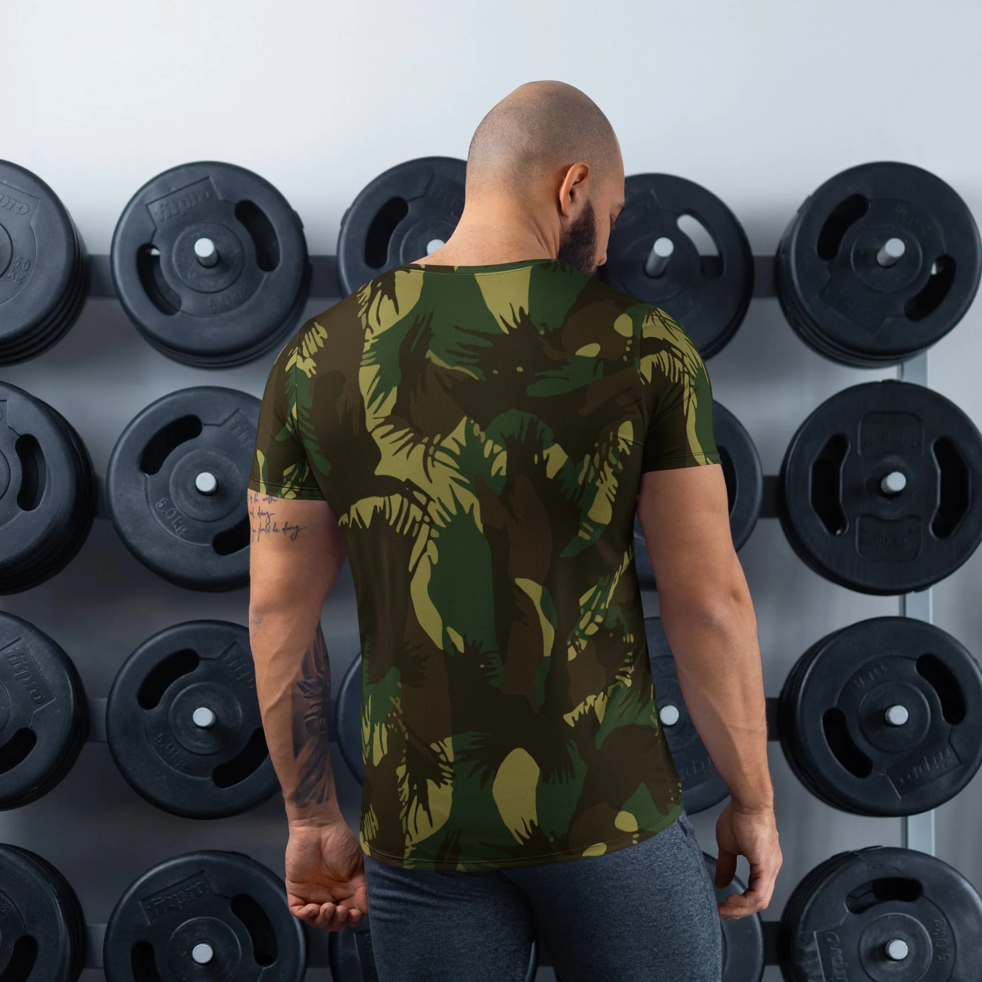 Indian DPM Leaf CAMO Mens Athletic T-Shirt - Image 2