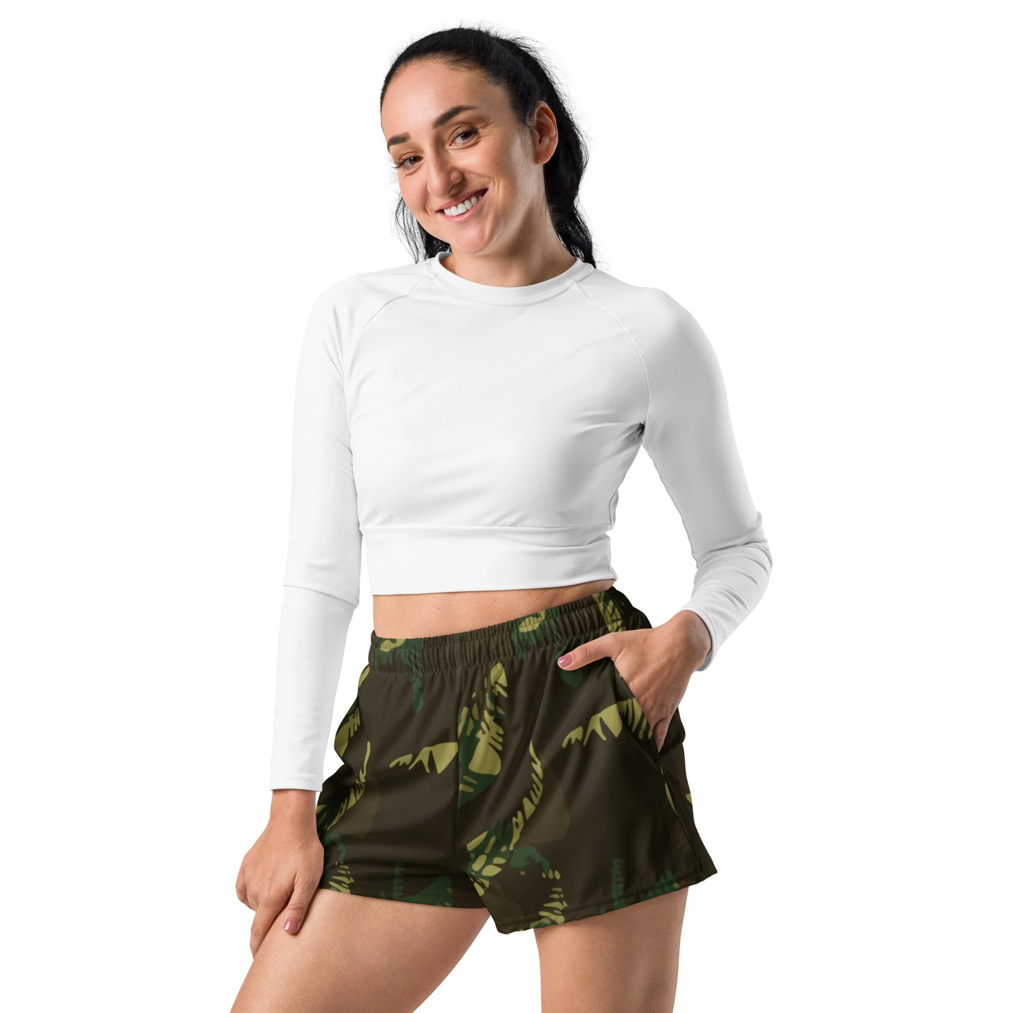 Indian DPM Leaf CAMO Unisex Athletic Shorts - Image 4