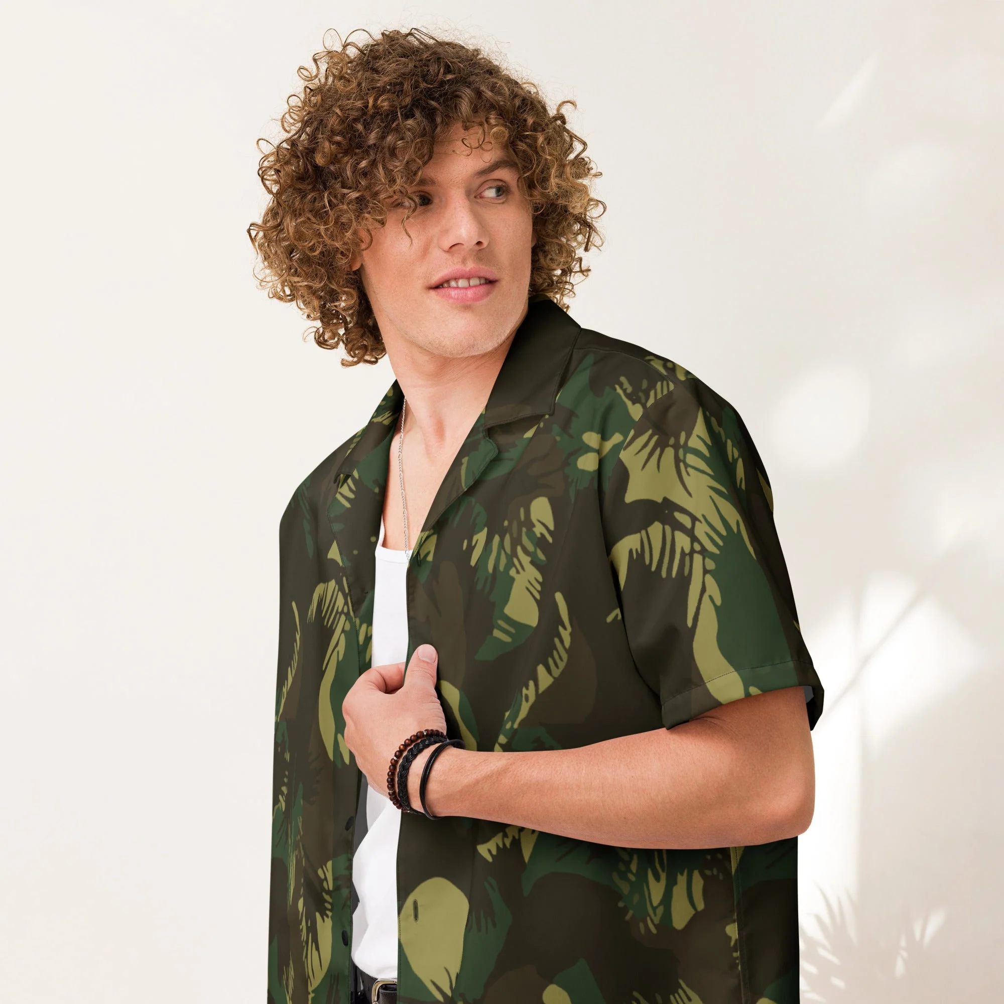 Indian DPM Leaf CAMO Unisex Short-Sleeve Button Shirt