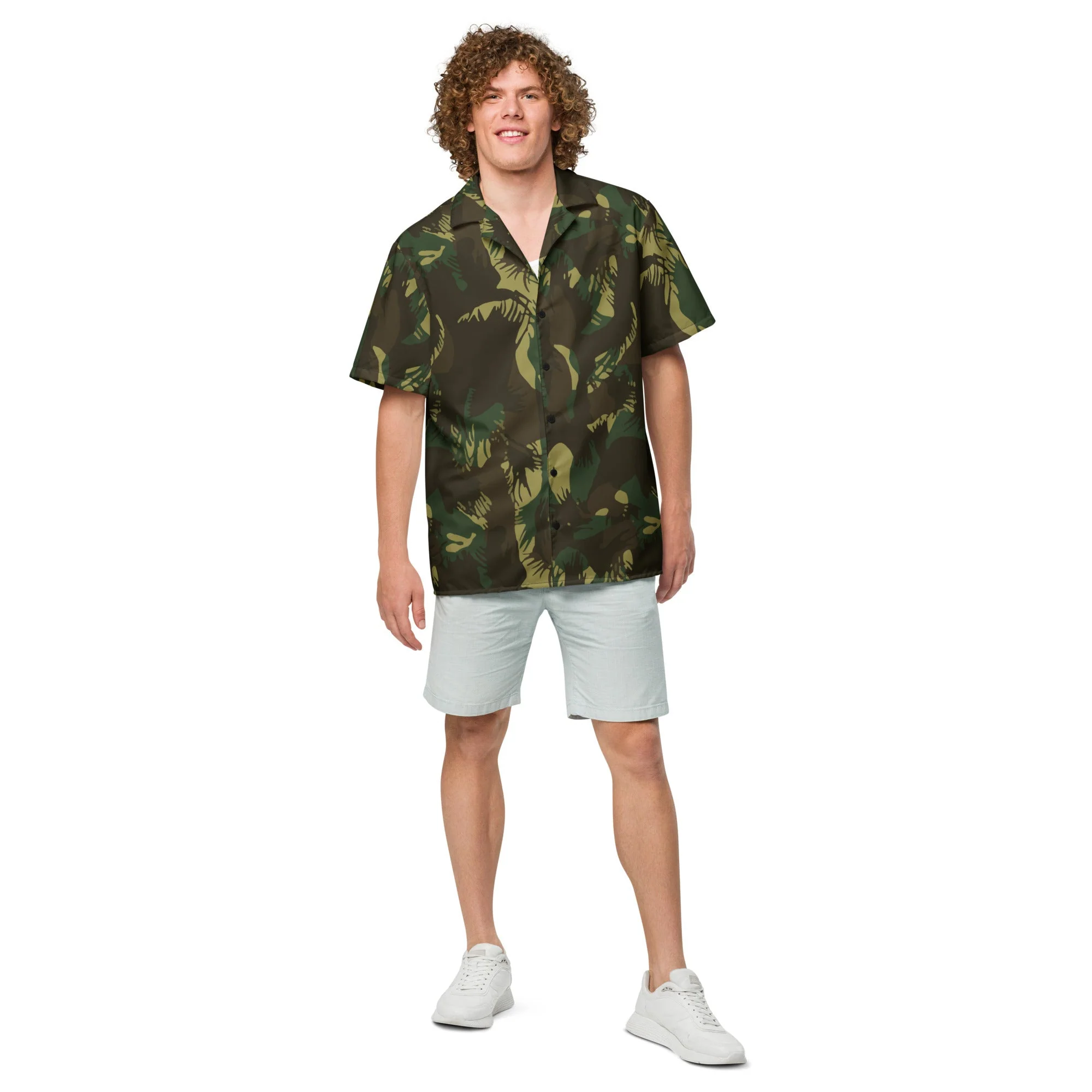 Indian DPM Leaf CAMO Unisex Short-Sleeve Button Shirt - Image 14