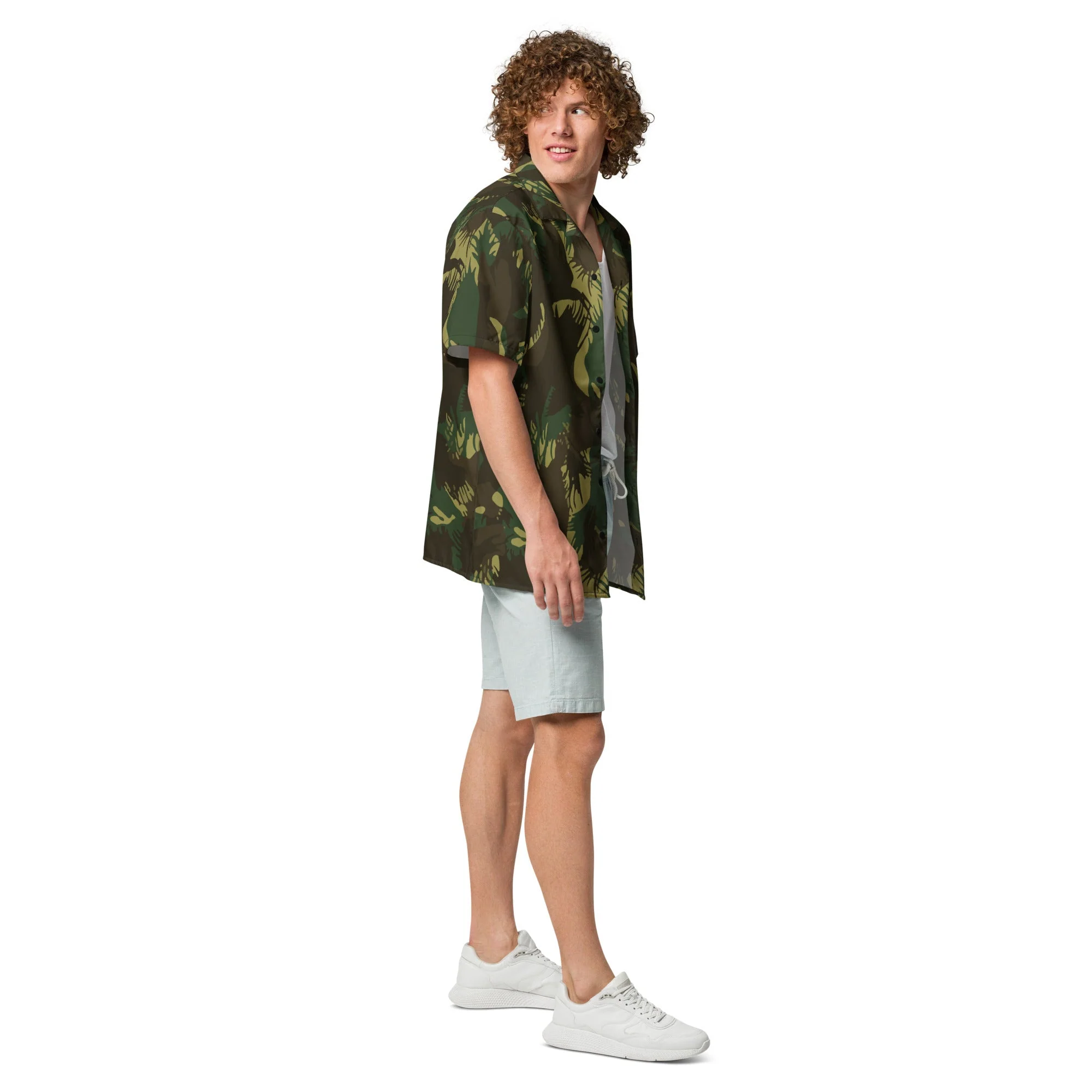 Indian DPM Leaf CAMO Unisex Short-Sleeve Button Shirt - Image 8