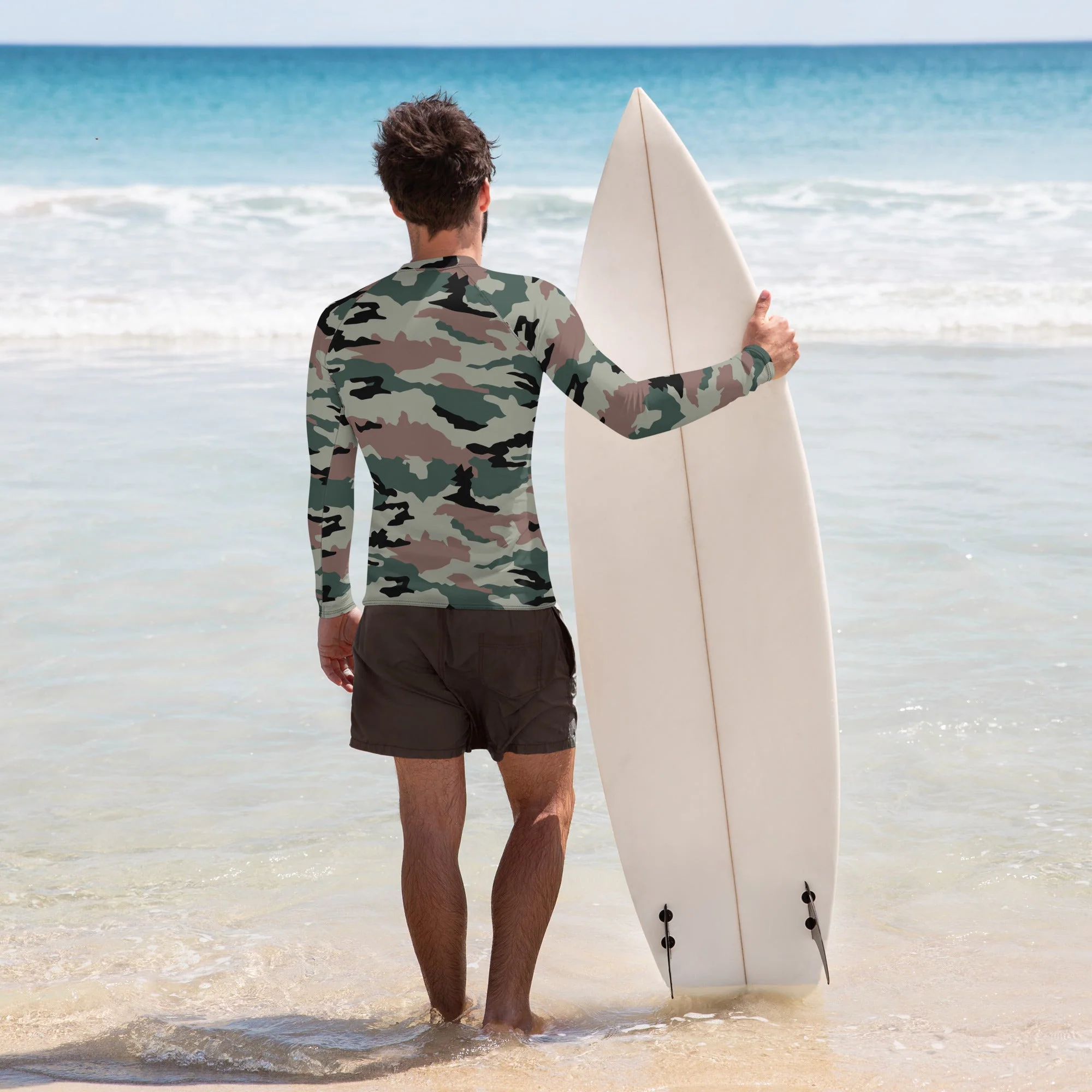 Indian DPM Peace Keeping CAMO Mens Long-Sleeve Rash Guard - Image 2
