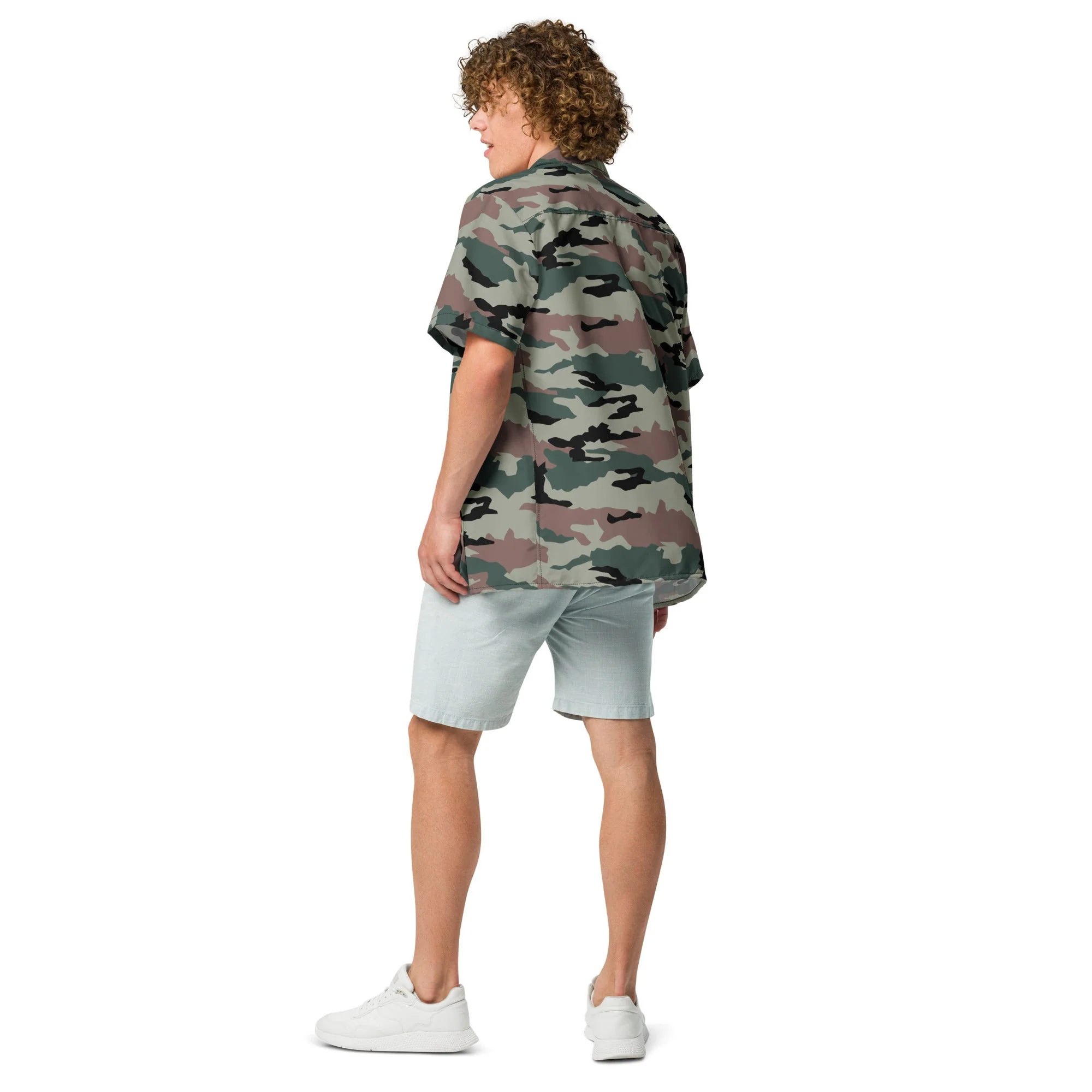 Indian DPM Peace Keeping CAMO Unisex Short-Sleeve Button Shirt - Image 7