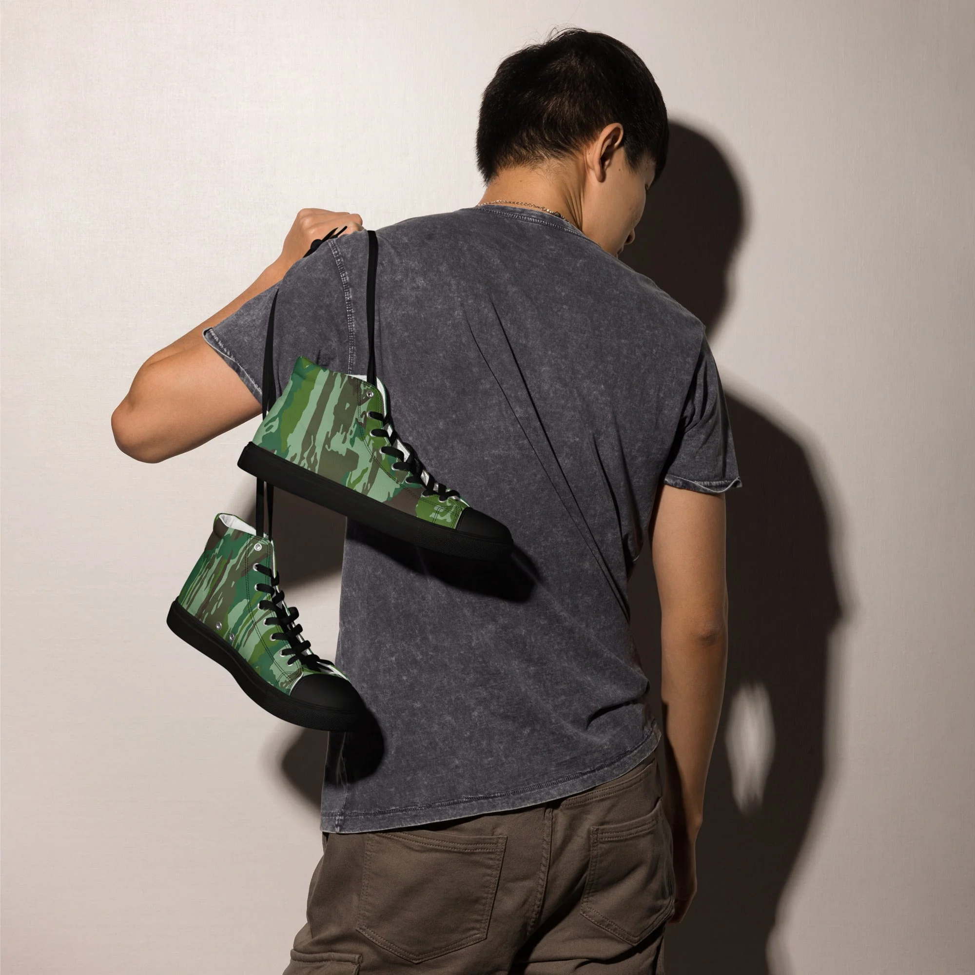 Indonesian KOPASGAT 1969 CAMO Mens High-Top Canvas Shoes - Image 6