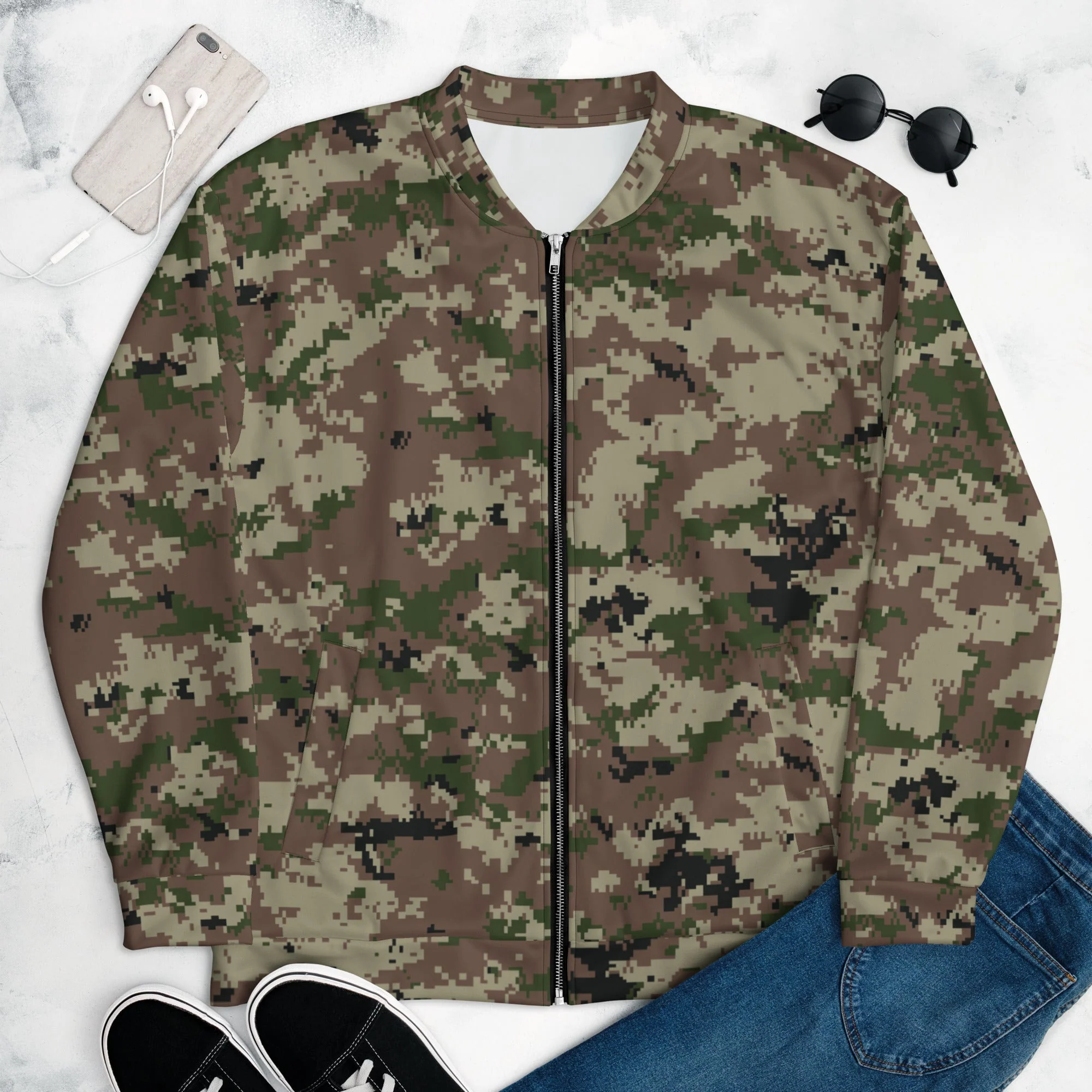 Iranian Digital Basij CAMO Unisex Bomber Jacket - Image 3