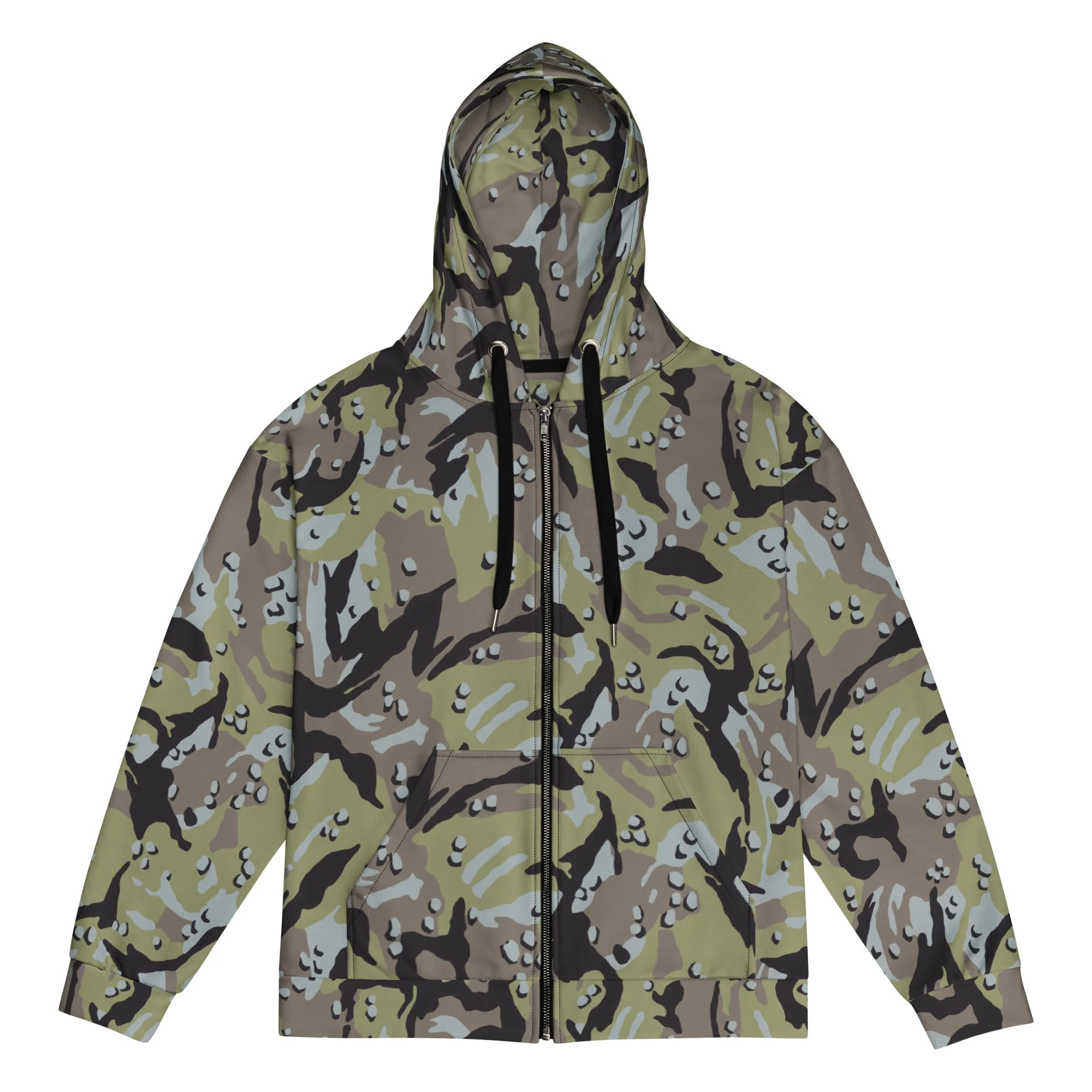 Iranian Chocolate Chip Naval Infantry CAMO Unisex Zip Hoodie