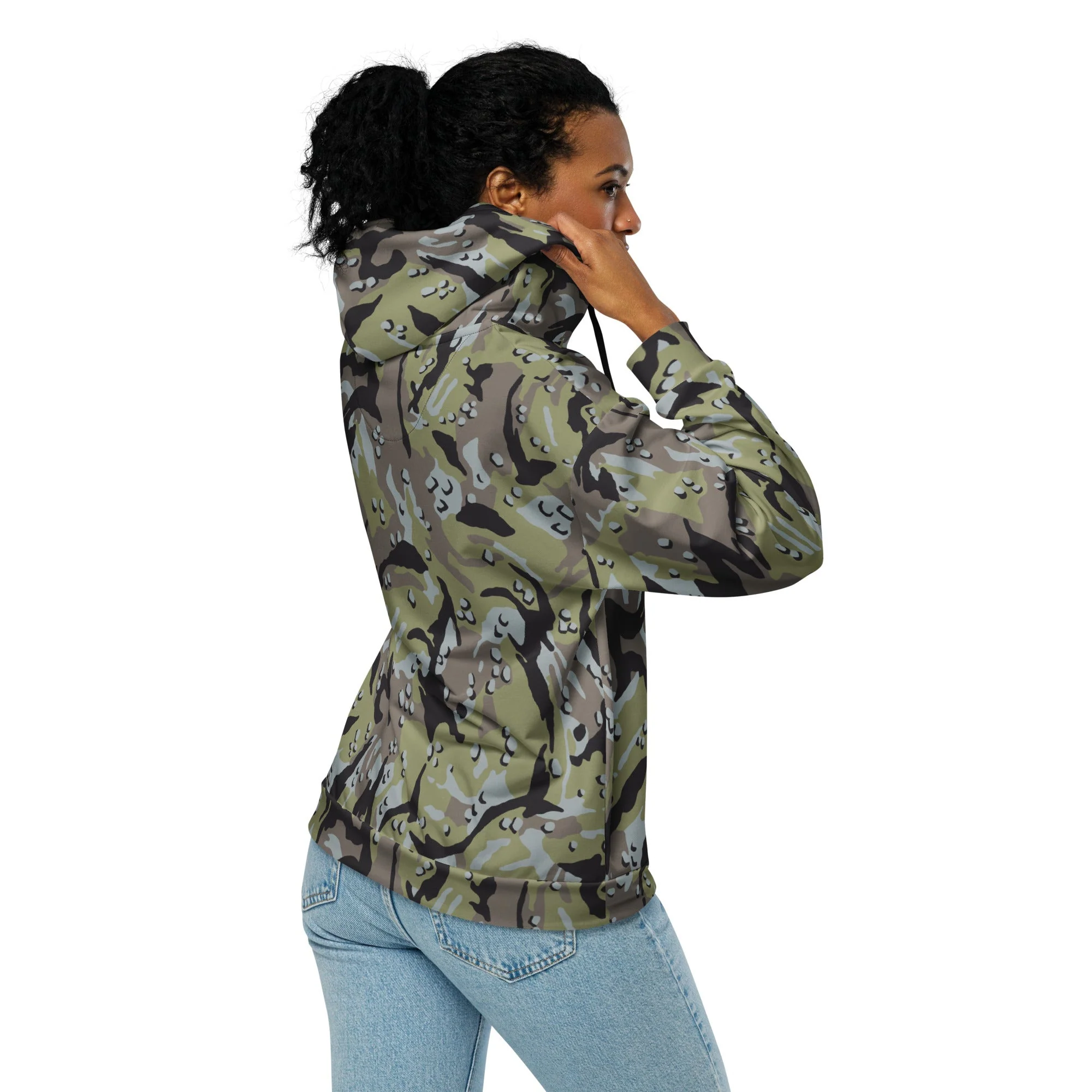 Iranian Chocolate Chip Naval Infantry CAMO Unisex Zip Hoodie - Image 11
