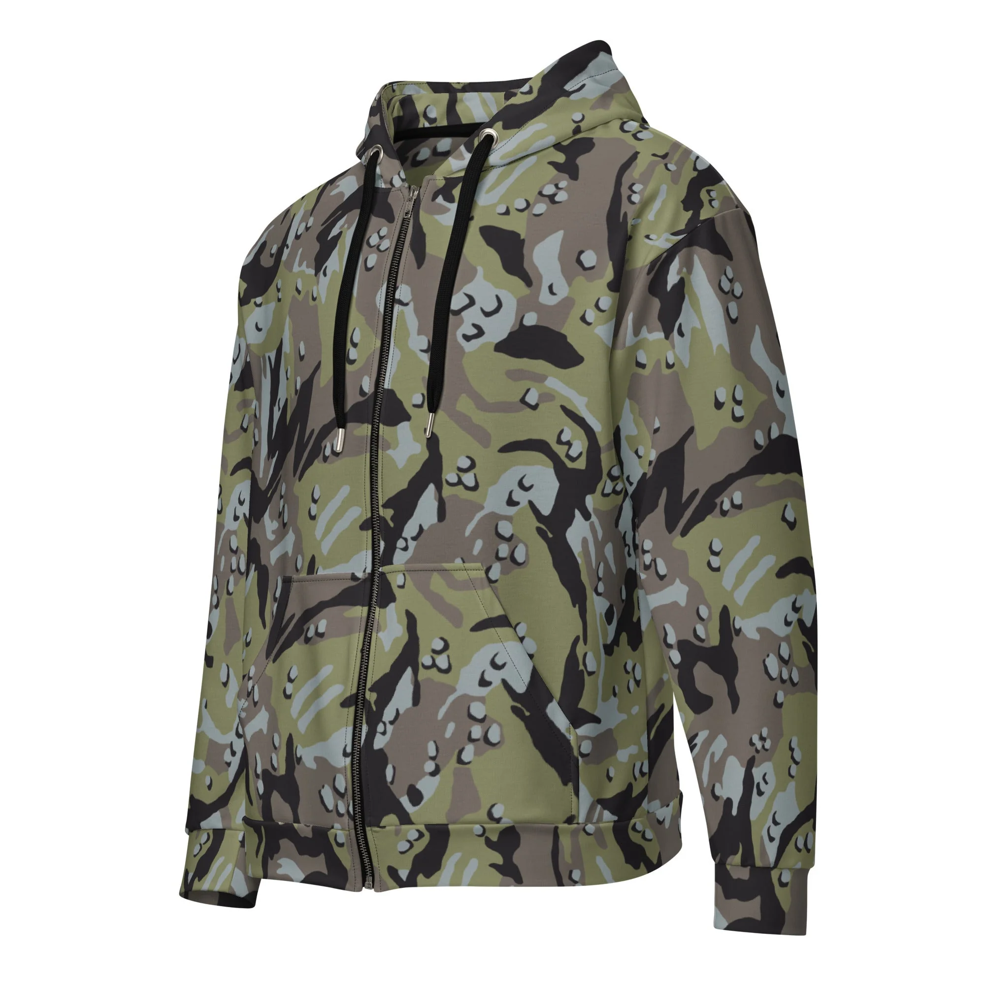 Iranian Chocolate Chip Naval Infantry CAMO Unisex Zip Hoodie - Image 2
