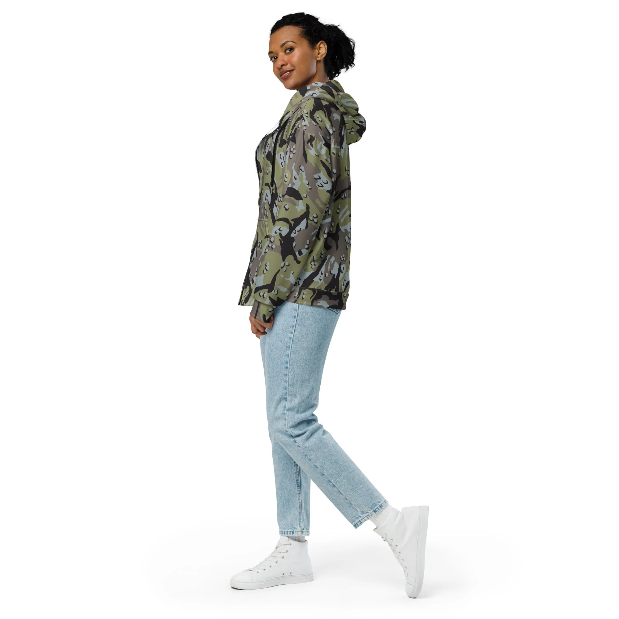 Iranian Chocolate Chip Naval Infantry CAMO Unisex Zip Hoodie - Image 8