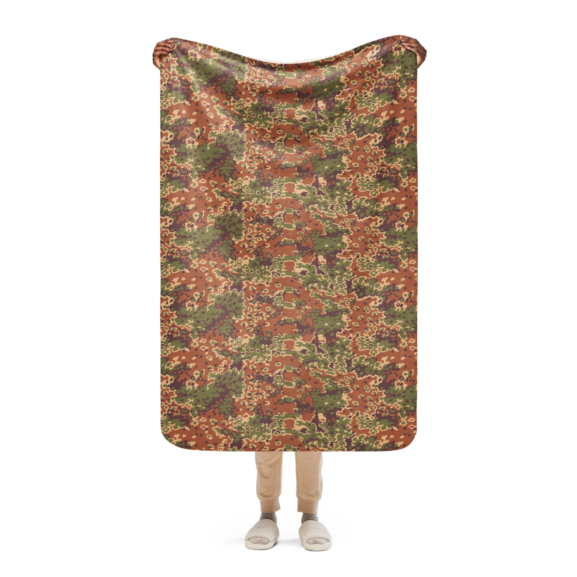 Iraqi Oak Leaf Eichenlaubmuster Arid CAMO Sherpa Blanket - Image 14